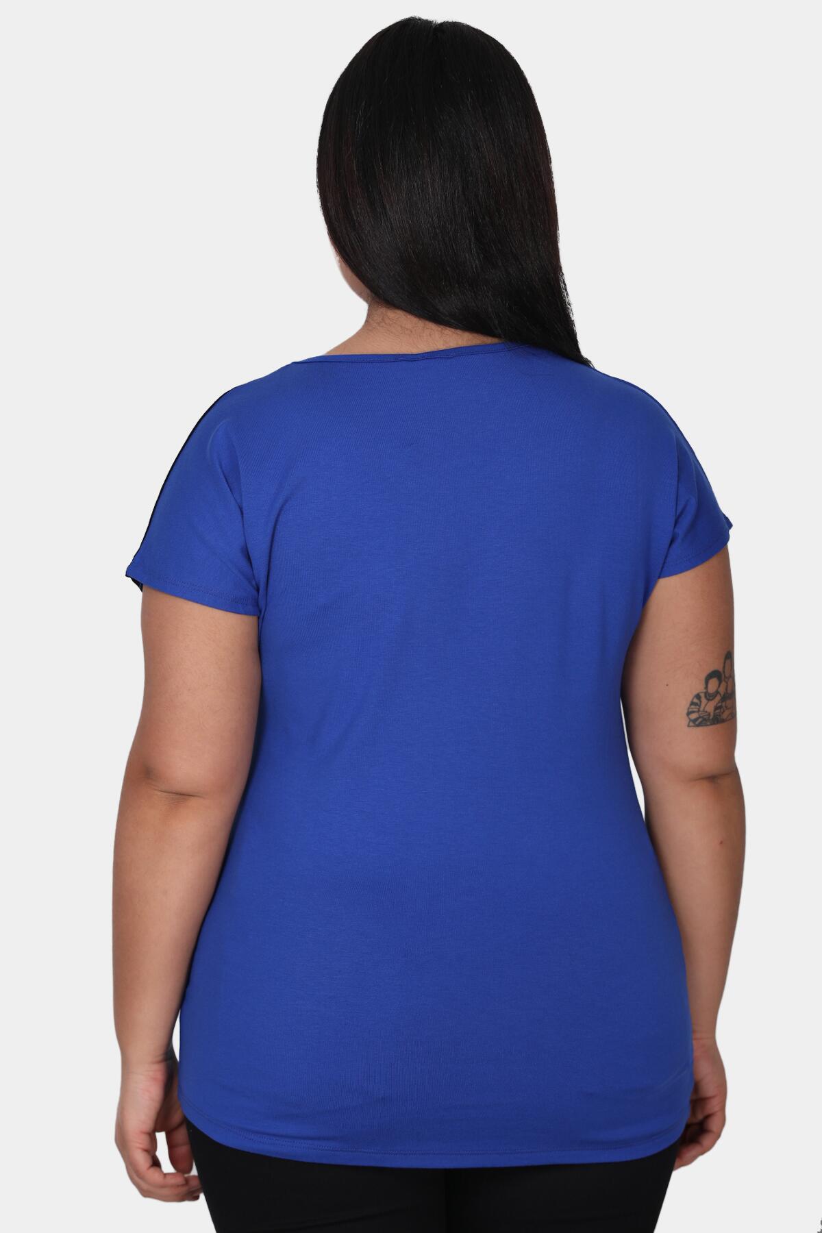 Plus - Size Blouse In Royal Blue