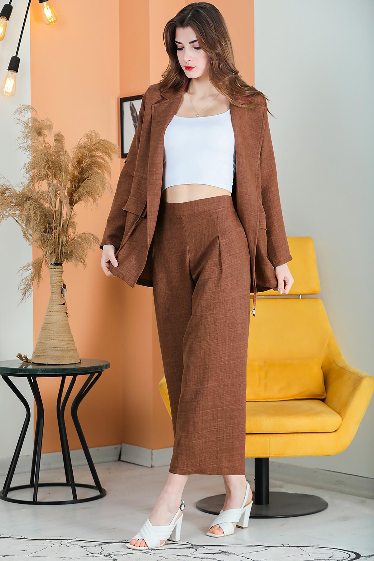 Flammé Two - Piece Set — Brown