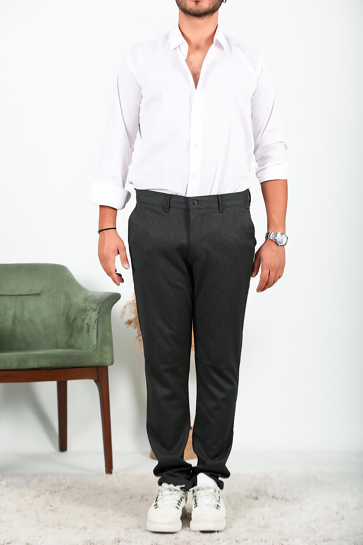 Men's Fabric Trousers - Anthracite