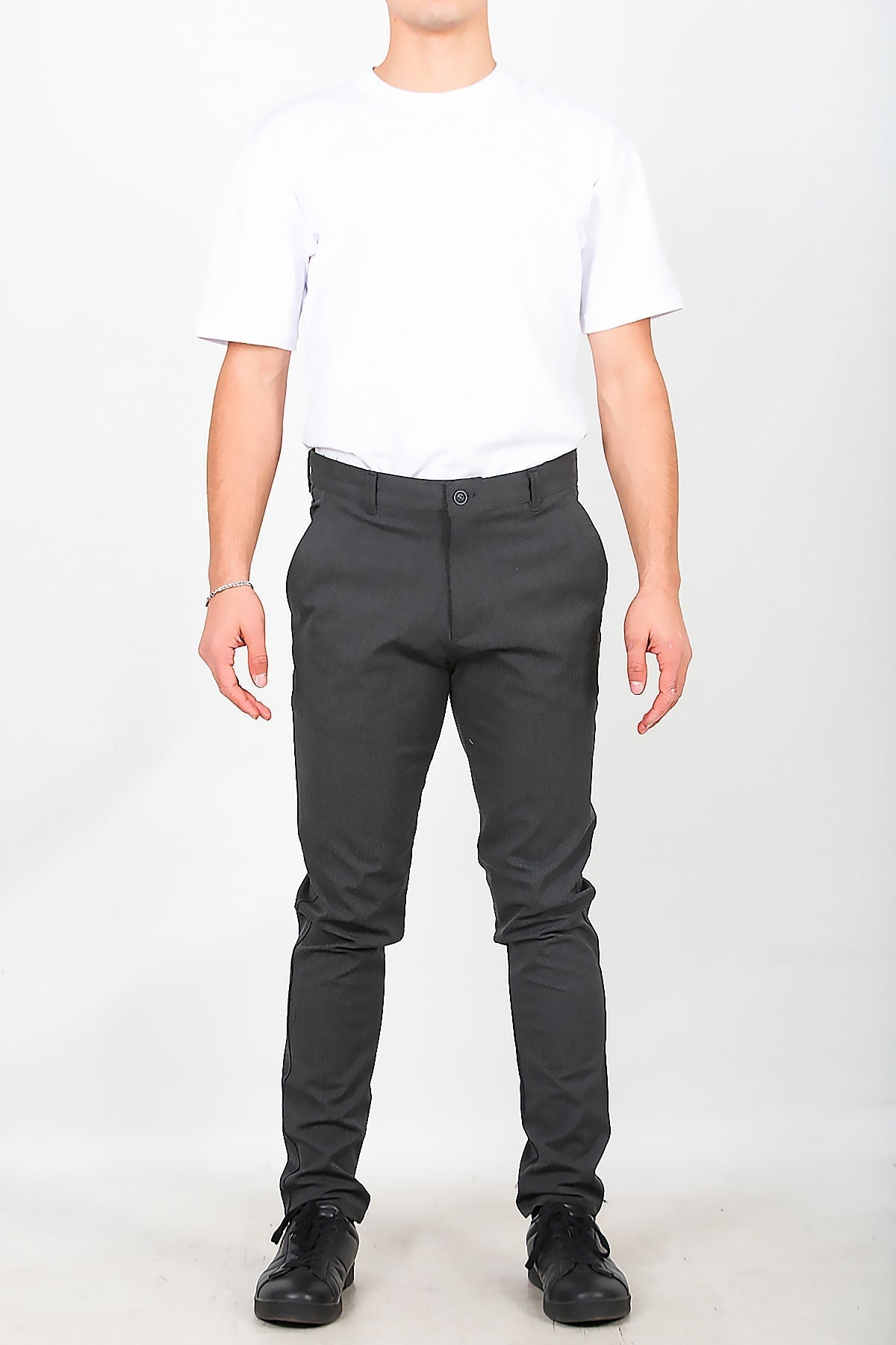 Men's Cotton - Blend Trousers — Anthracite
