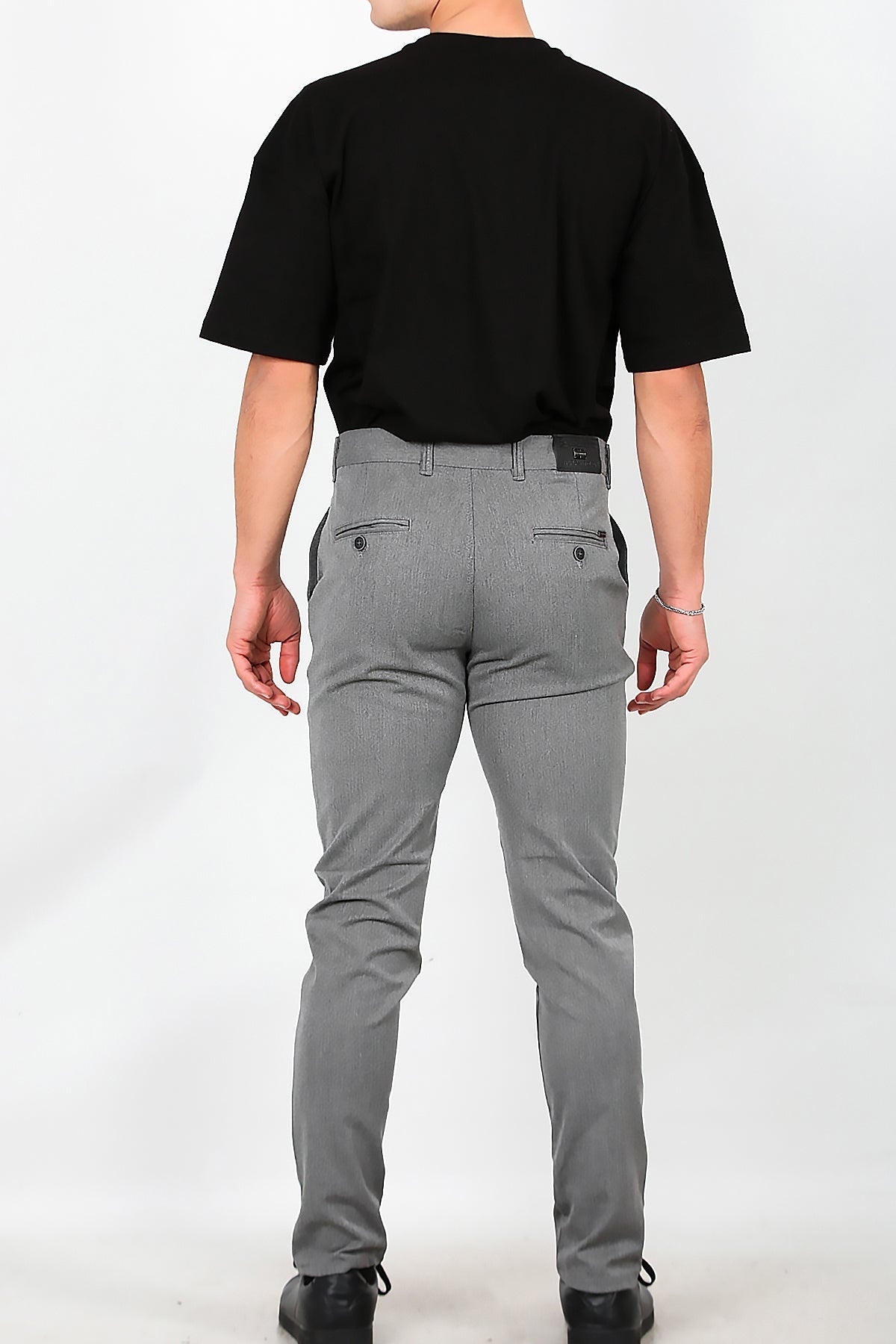 Men's Cotton - Blend Trousers — Grey