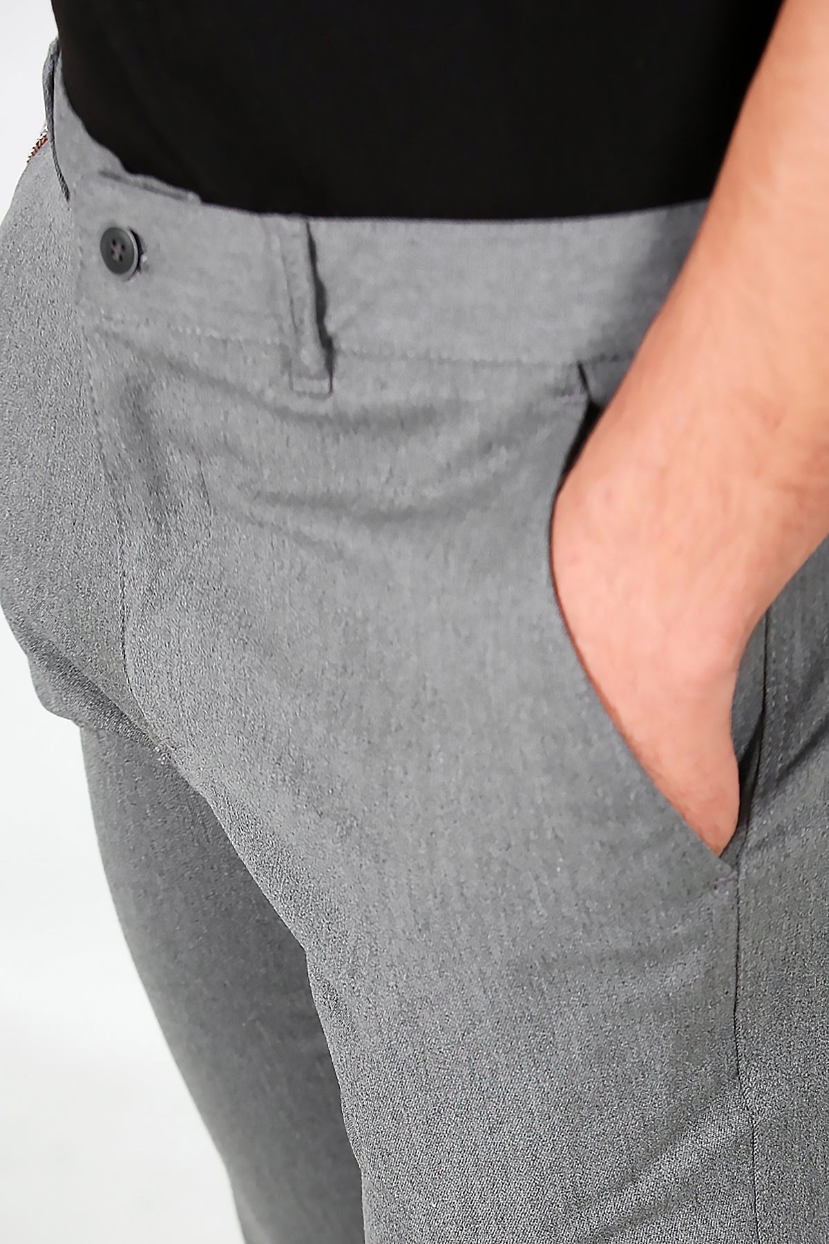 Men's Cotton - Blend Trousers — Grey