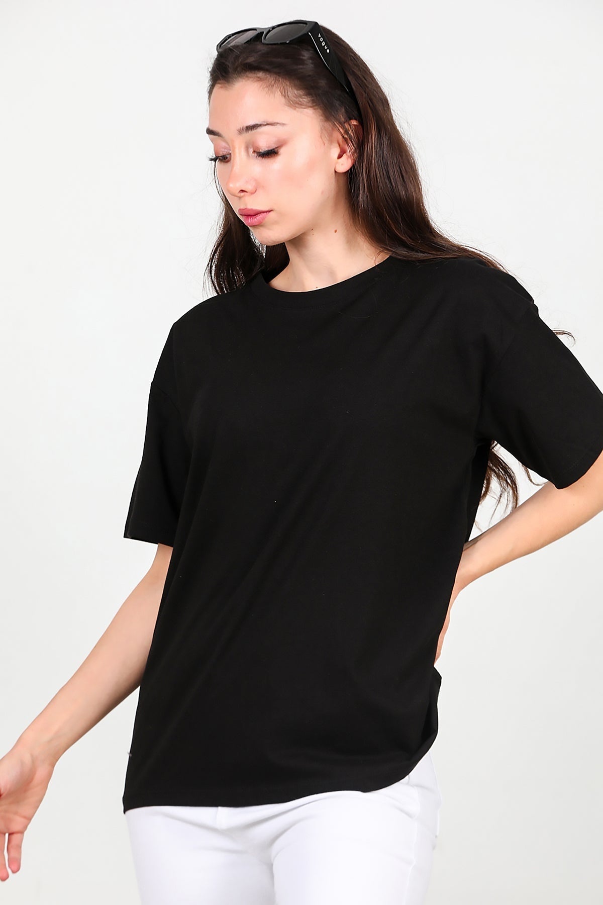 Women's Oversized T - Shirt — Black