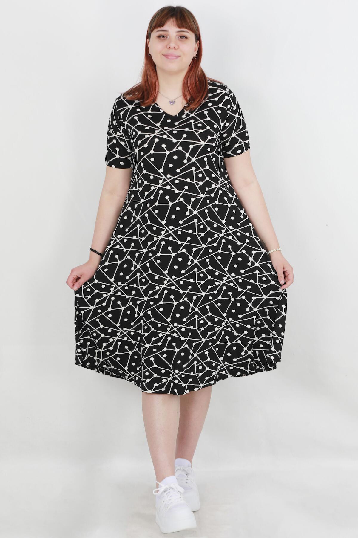 Plus - Size Printed Dress, Multicolor