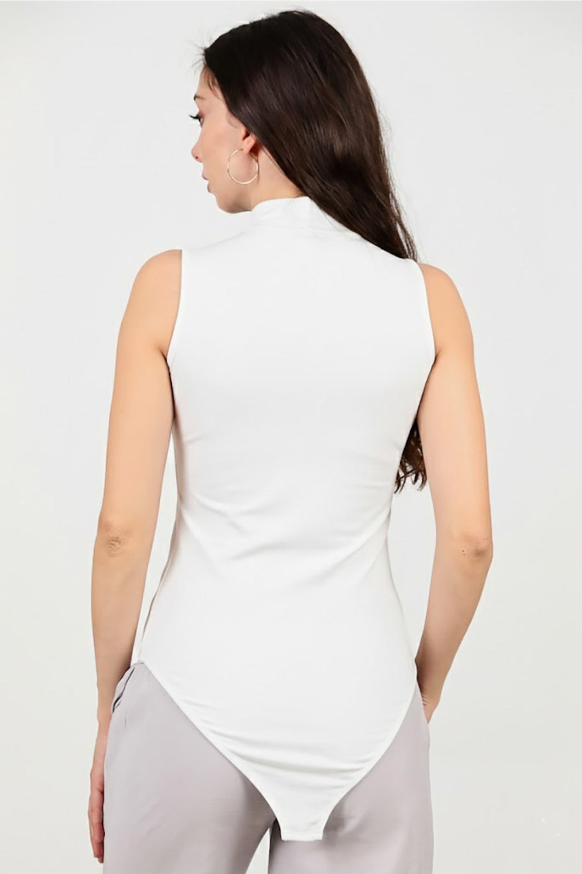 Sleeveless Bodysuit — White