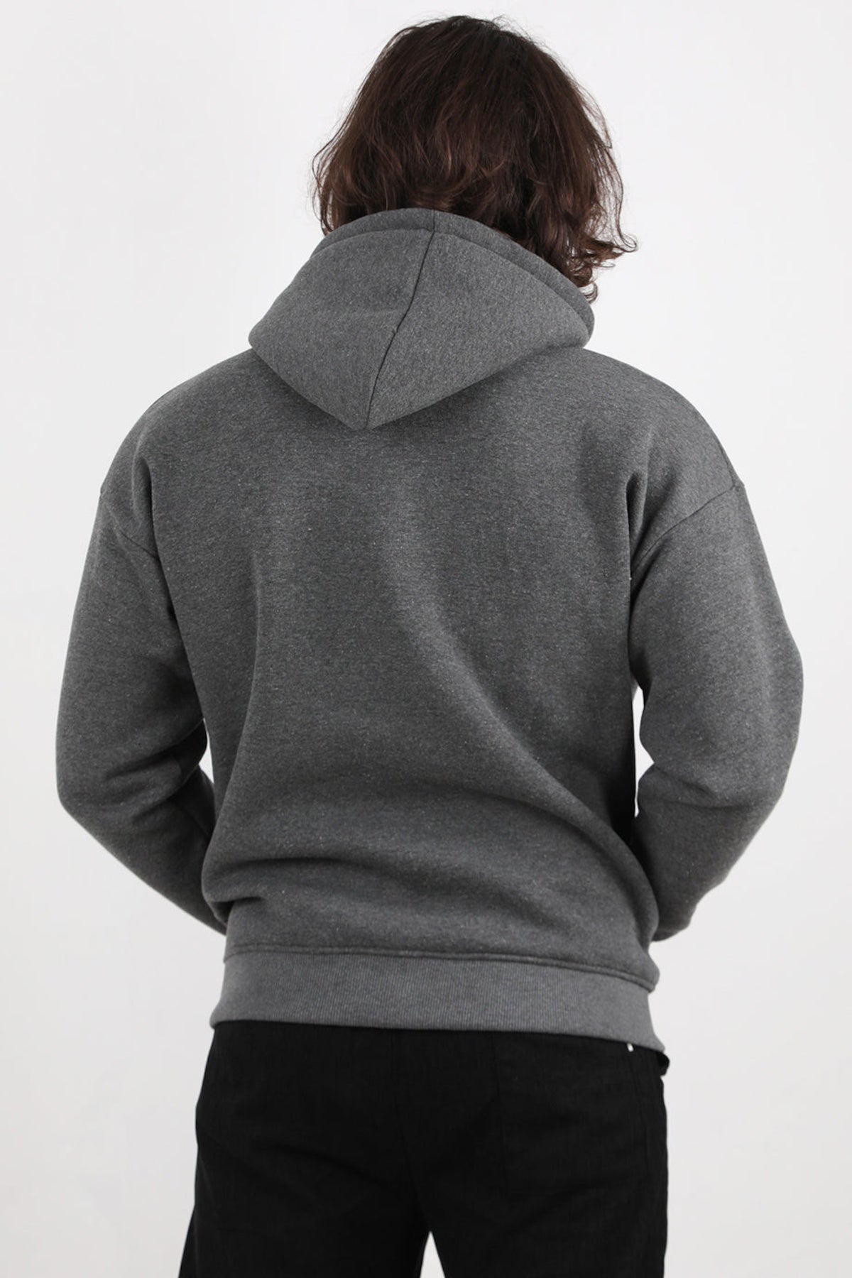 Men's Hooded Zip - Front Jacket — Anthracite