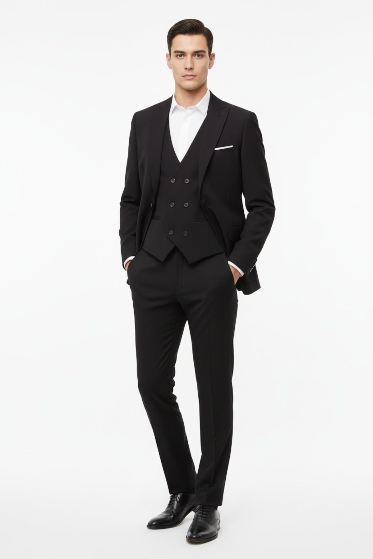 Double 3 - Piece Suit — Black