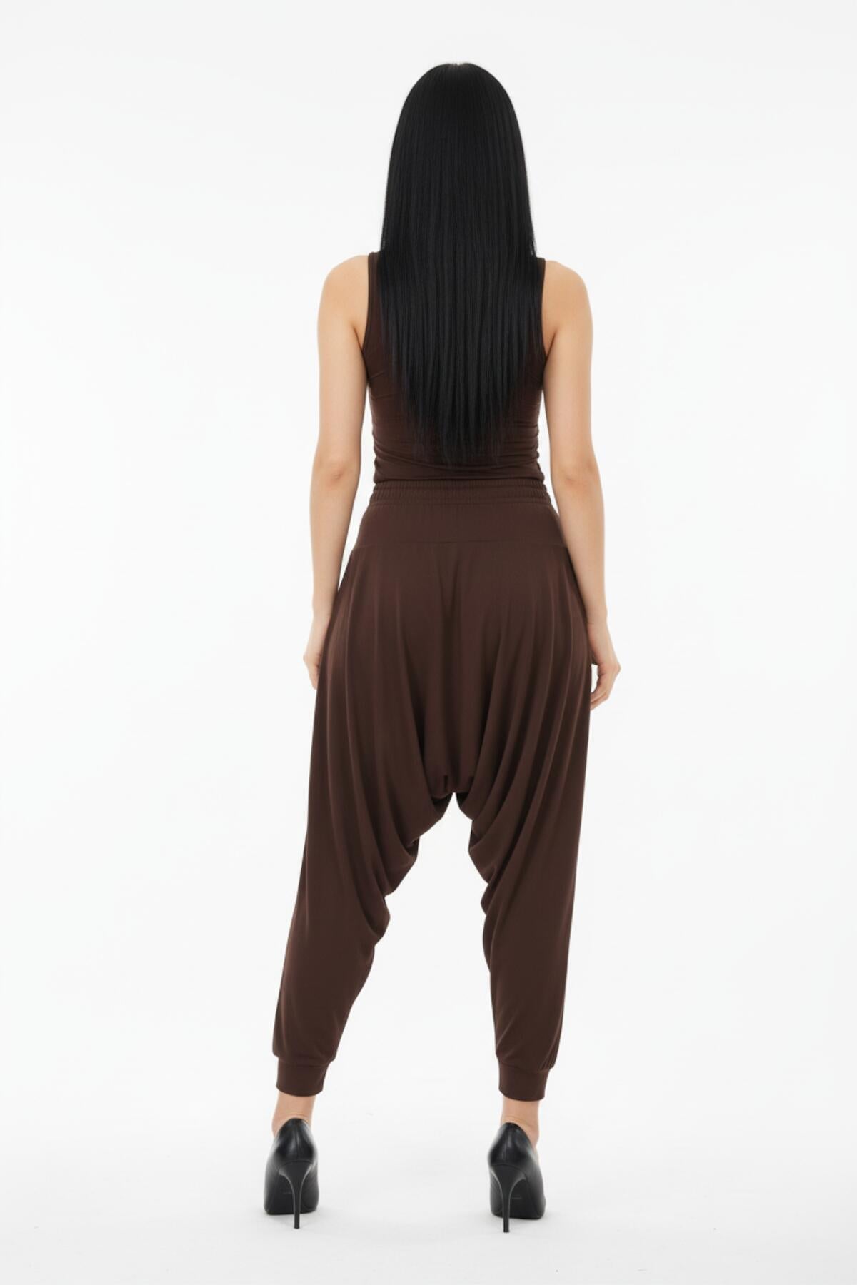 Plus - Size Sandy Trousers — Brown