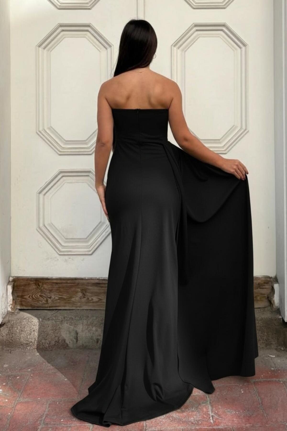 Black Crepe Gown