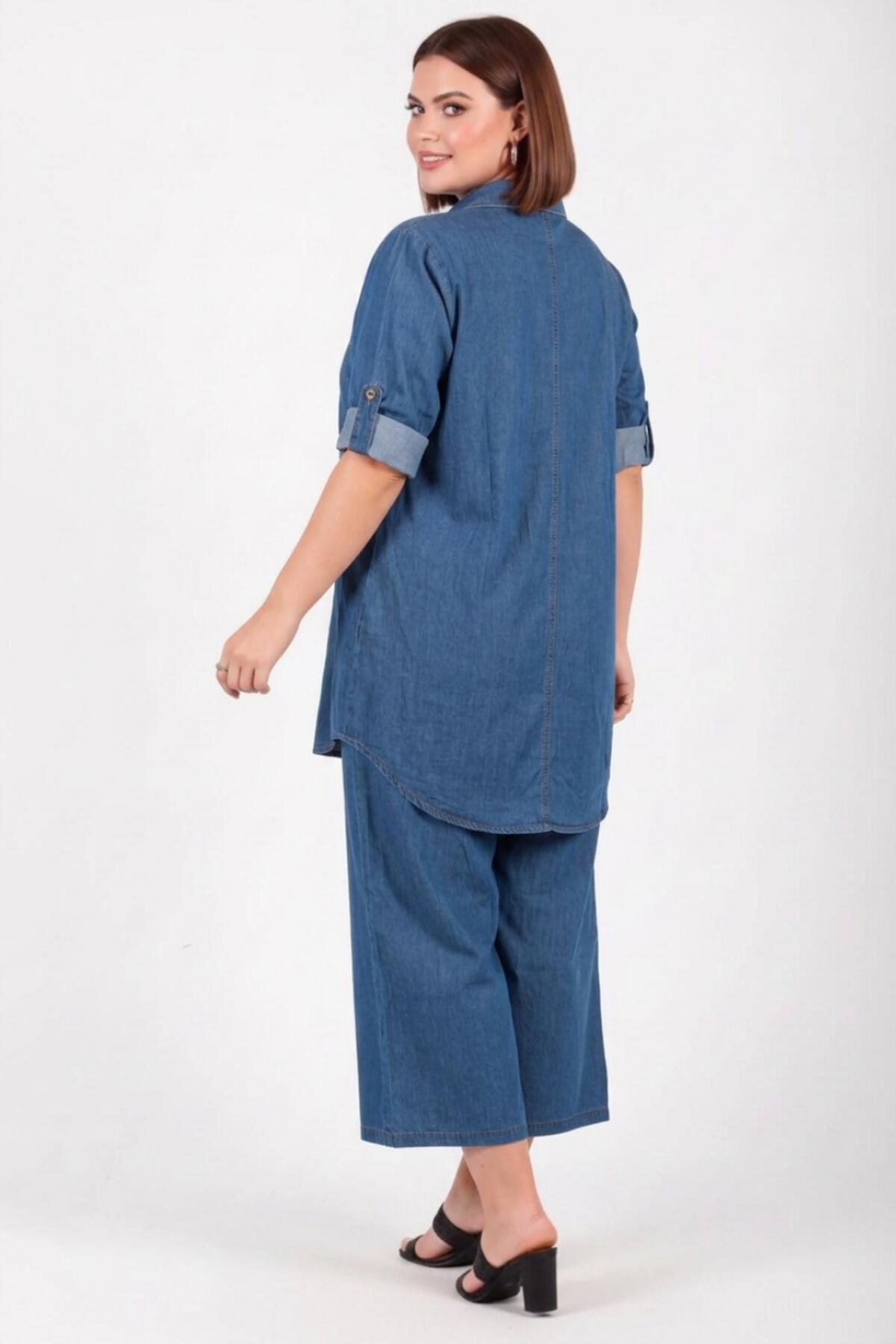 Plus - Size Denim Set