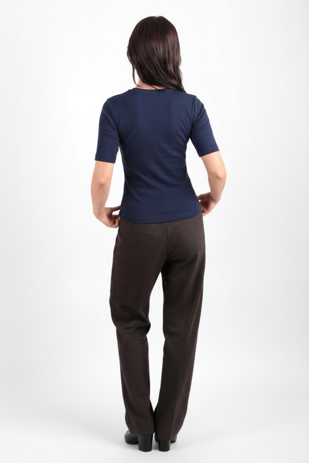 Blouse With Accessory Detail — Navy