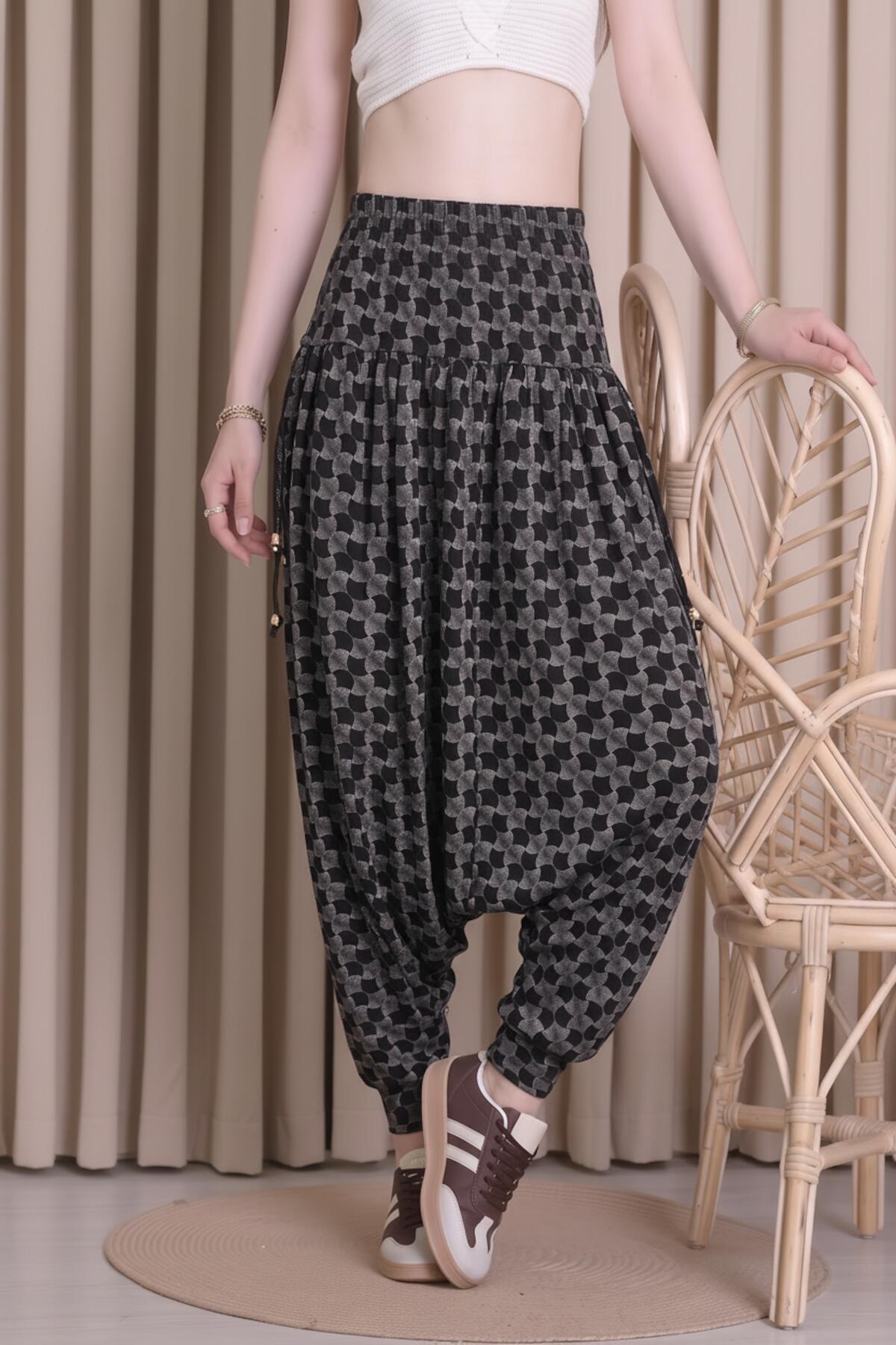 Pigment Beaded Harem Trousers, Multicolor