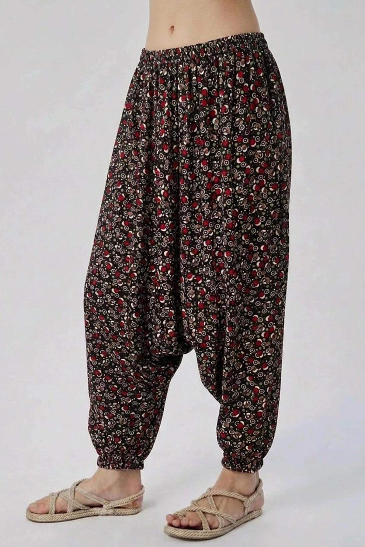 Multicolor Jersey Harem Pants