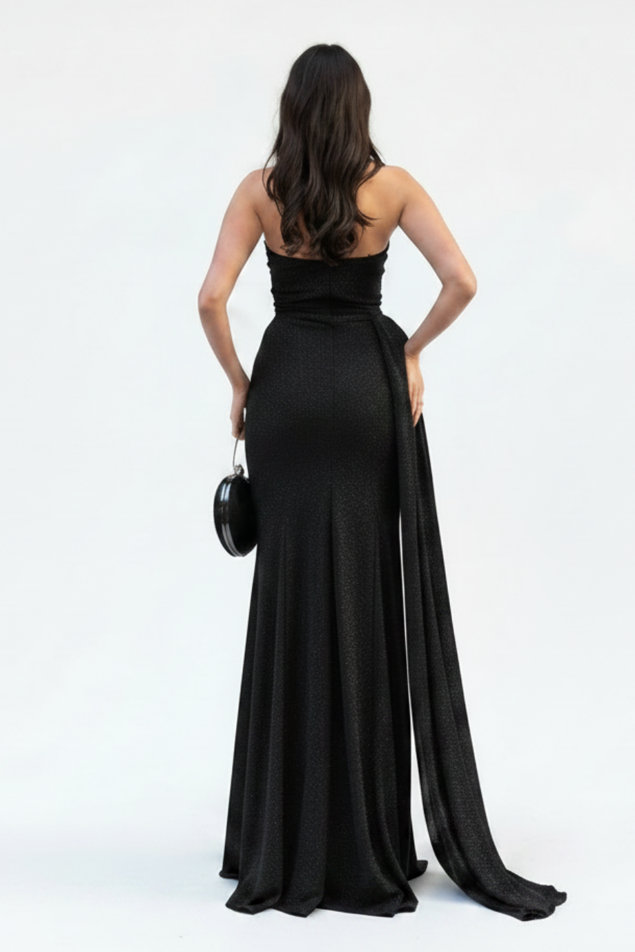 Black Strapless Mermaid Evening Dress