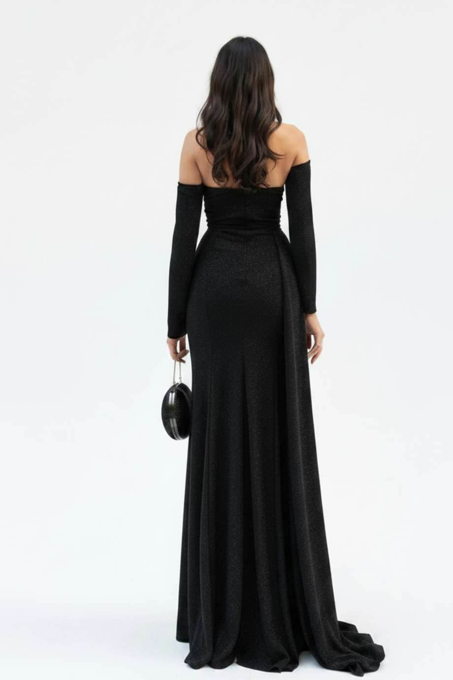 Black Strapless Mermaid Evening Dress