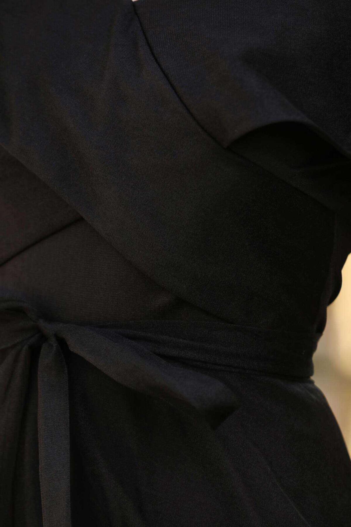 Midi Evening Dress — Black