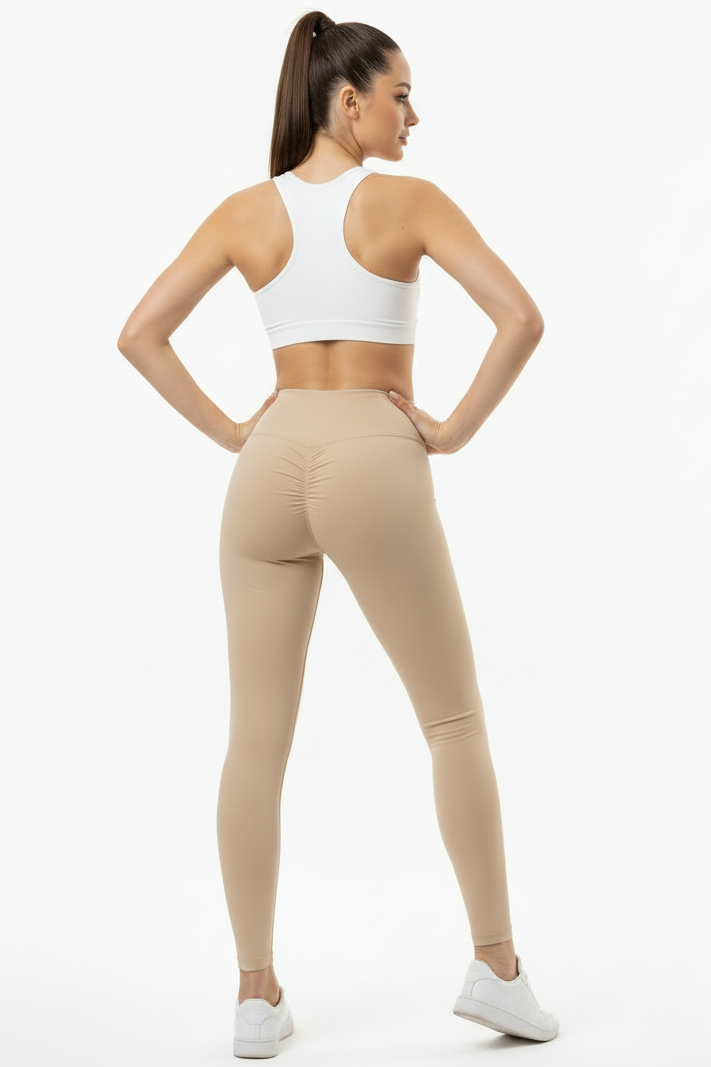 Push - Up High‑Waist Leggings — Stone