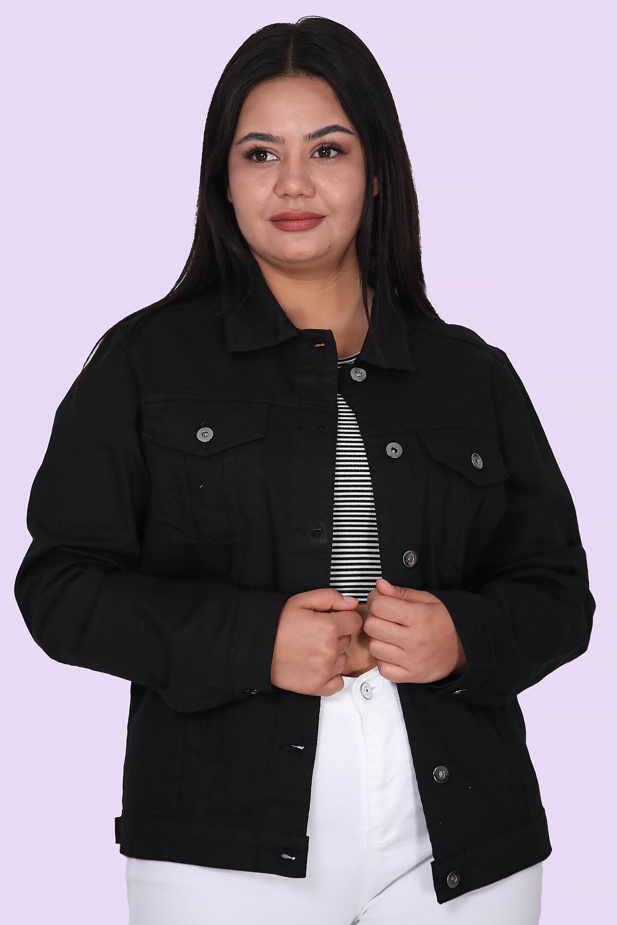 Black Plus - Size Denim Jacket