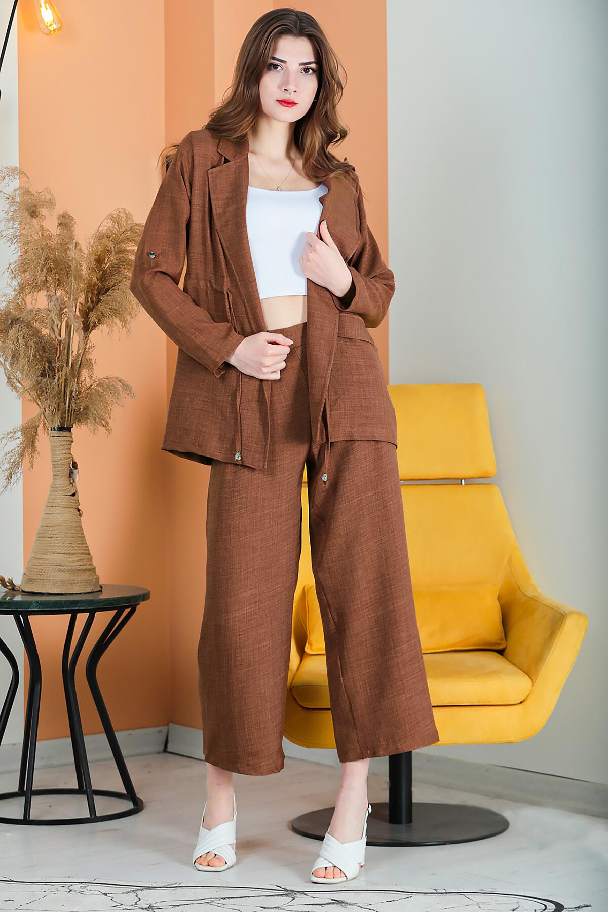 Flammé Two - Piece Set — Brown