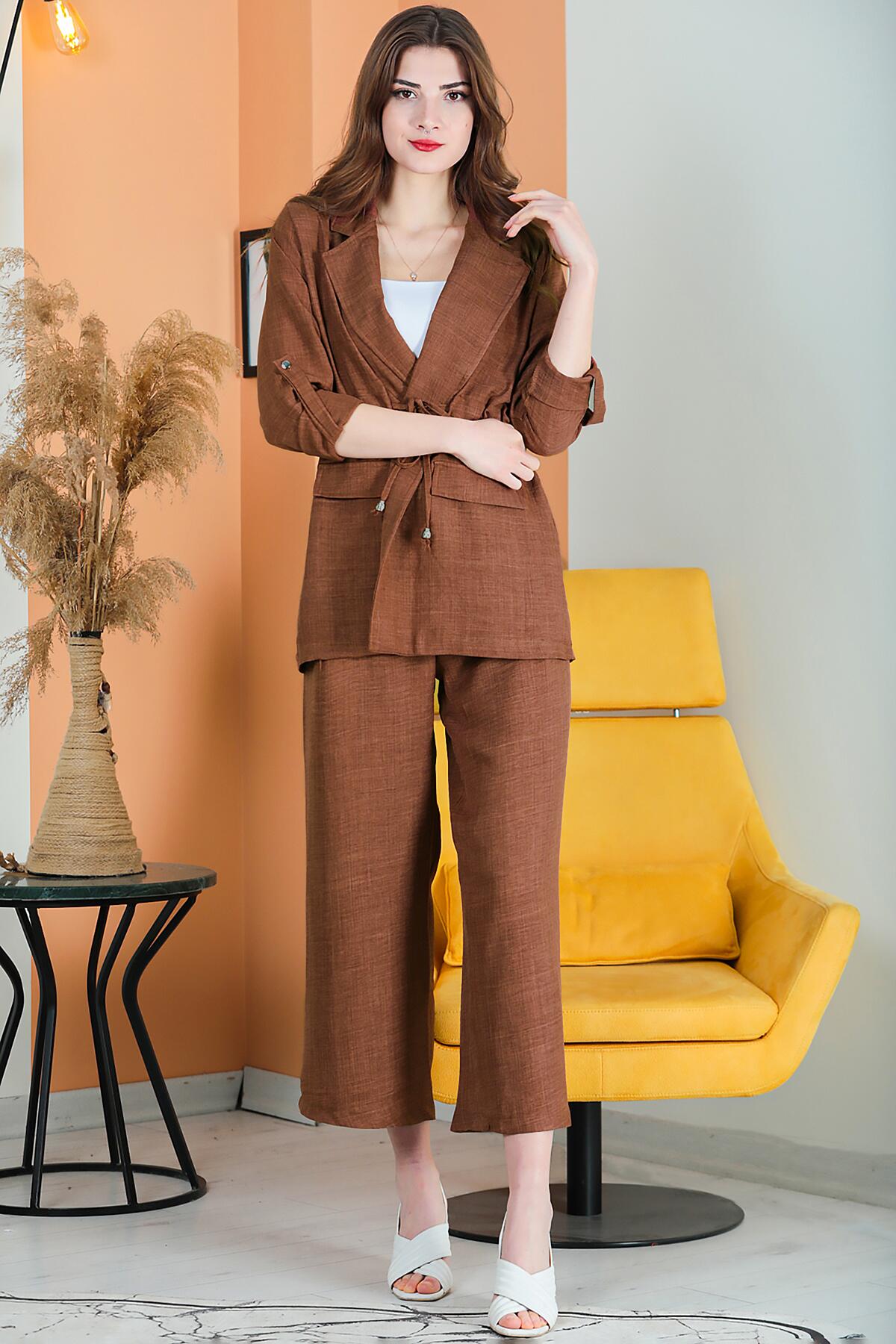 Flammé Two - Piece Set — Brown