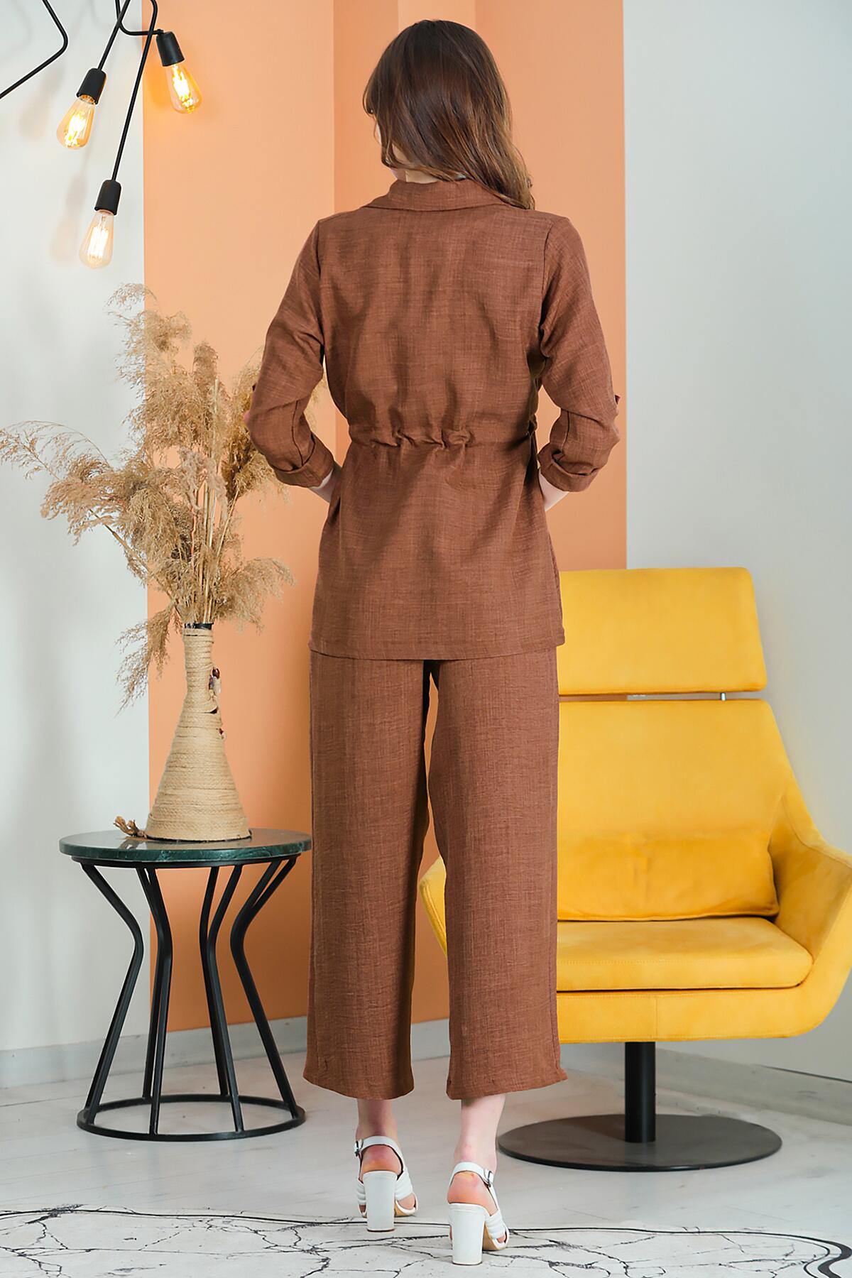 Flammé Two - Piece Set — Brown