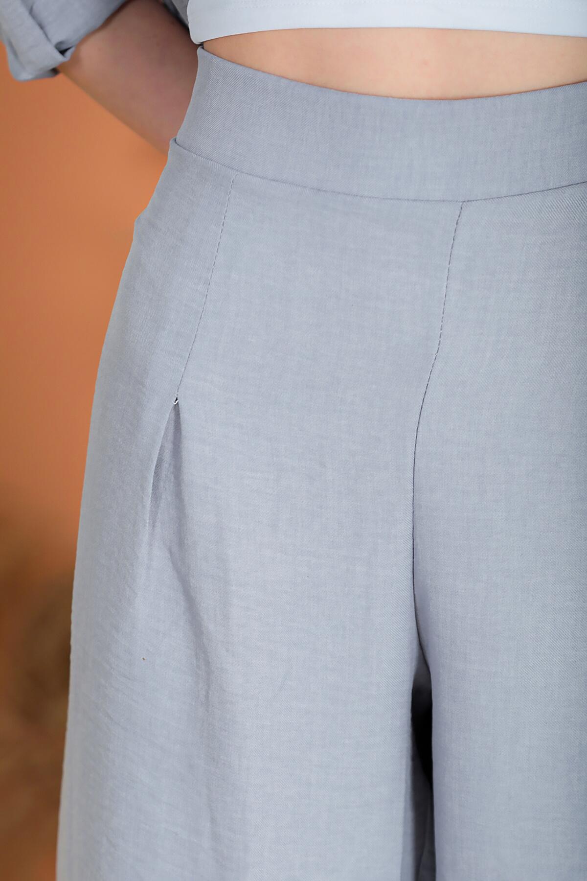 Slub Two - Piece Set — Grey