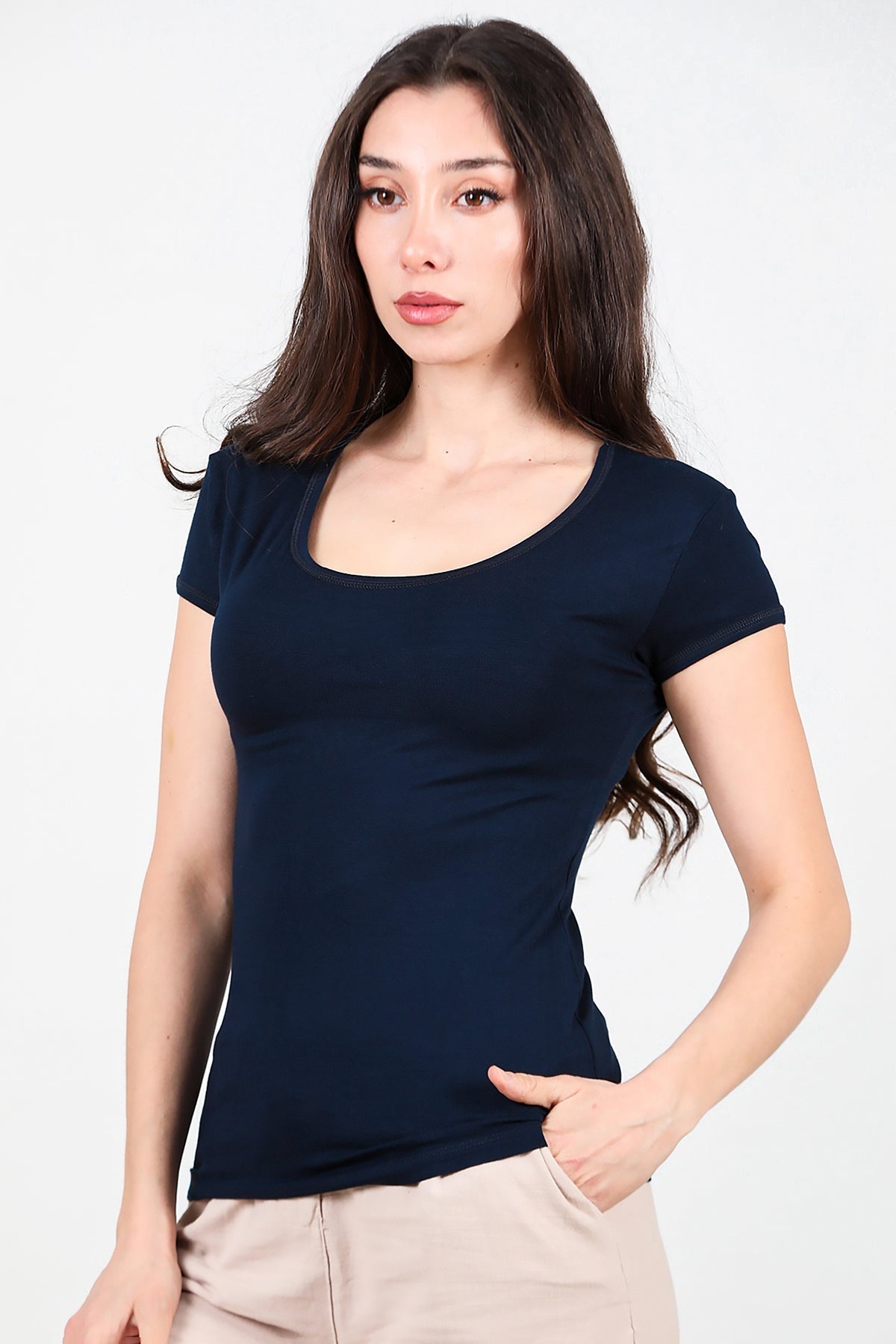 Crew - Neck T - Shirt — Navy
