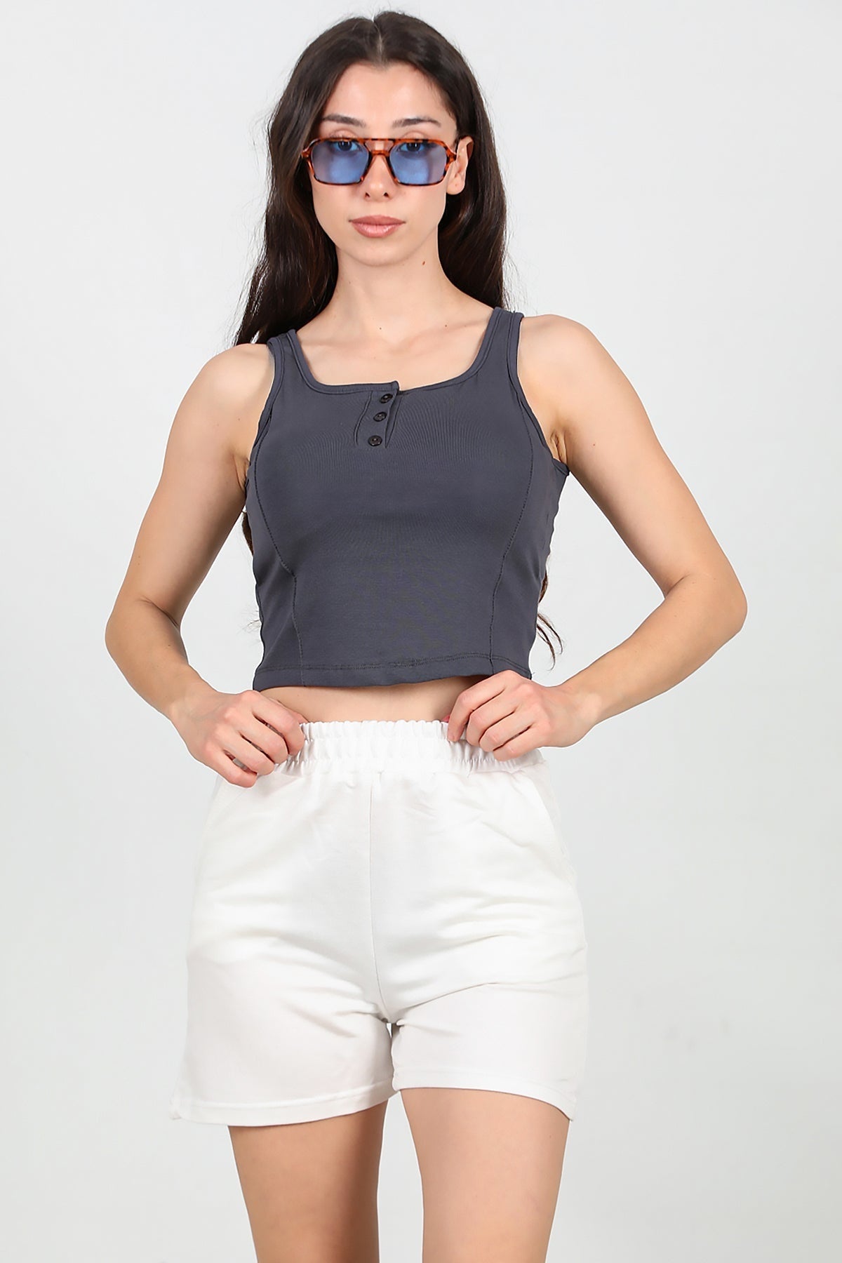 Jersey Shorts With Pockets, Off - White