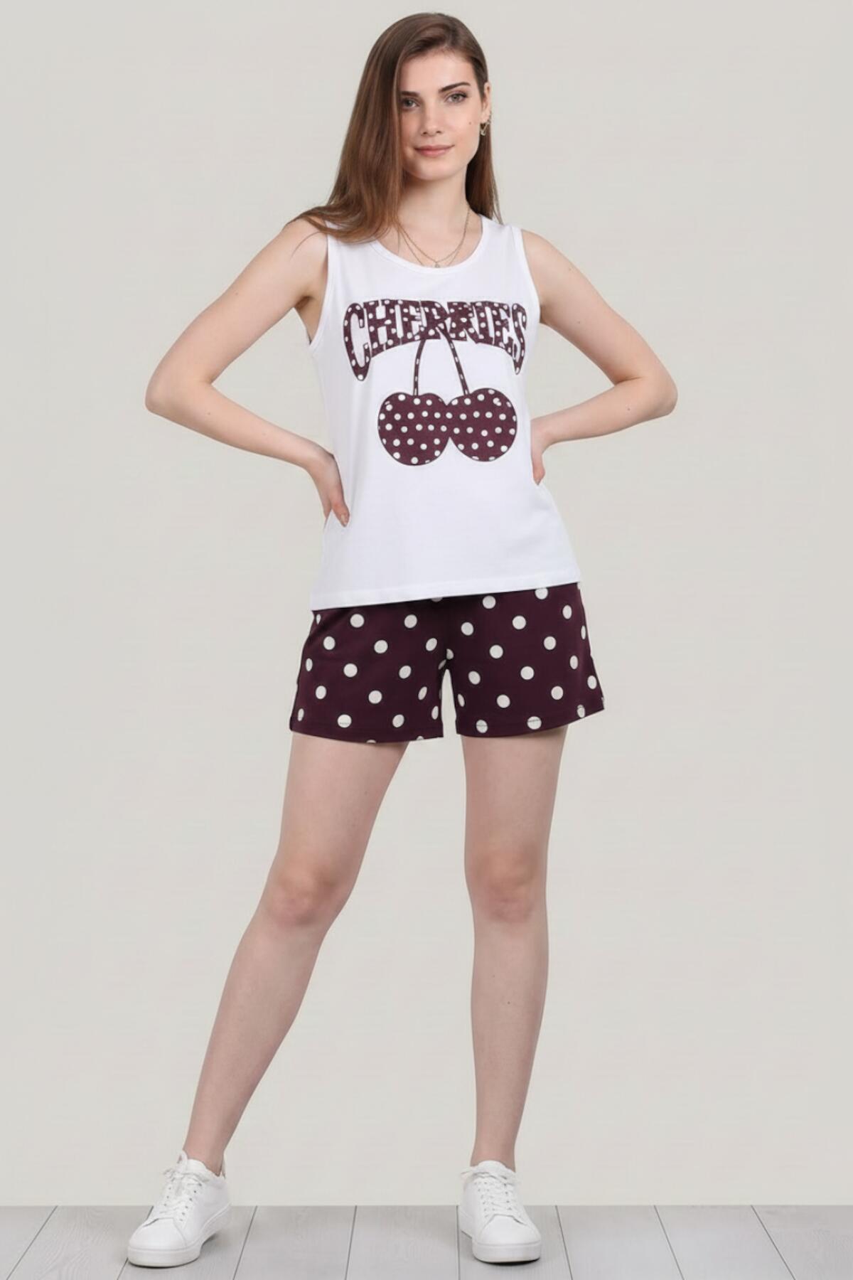 Multicolor Sleeveless Pyjama Set