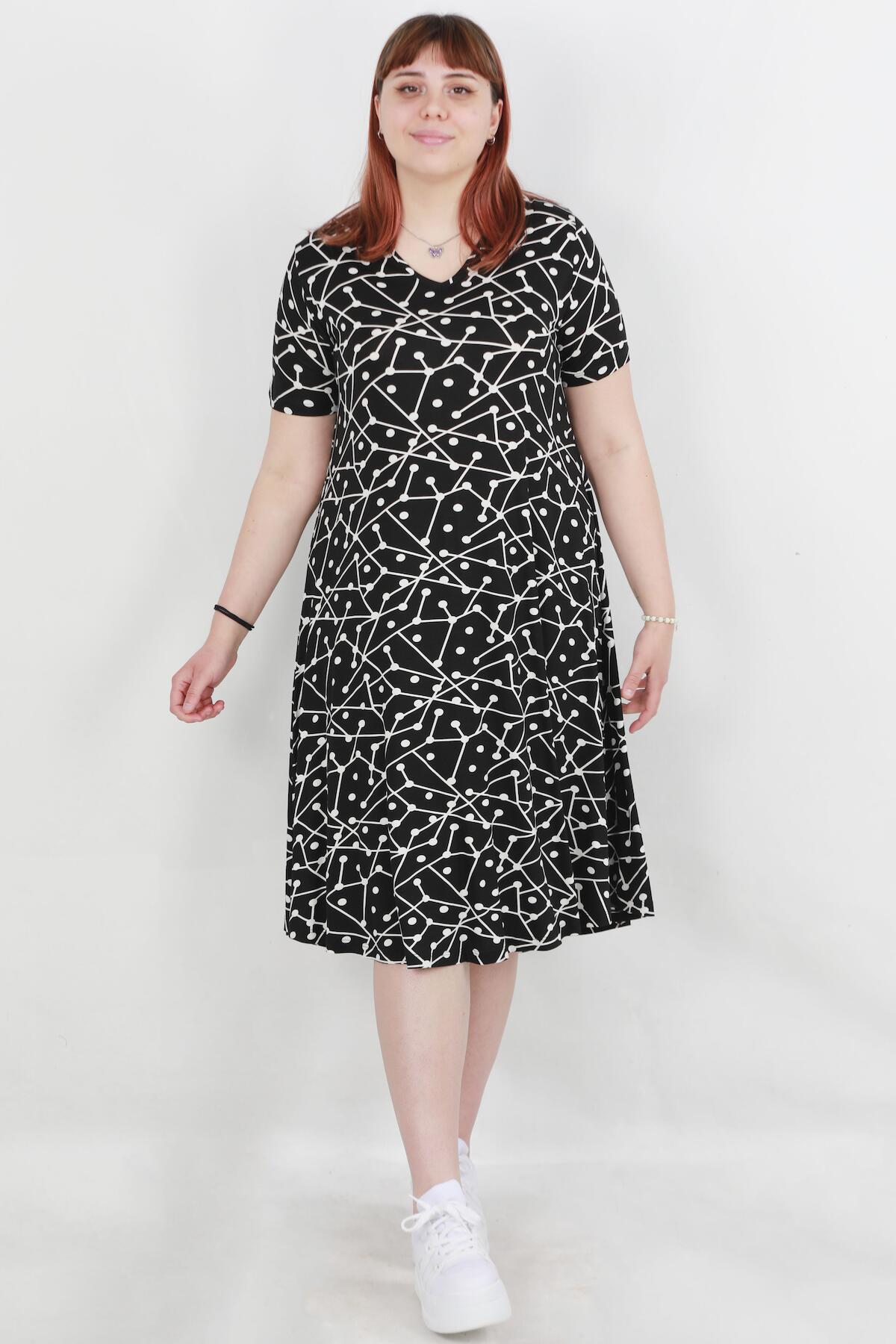 Plus - Size Printed Dress, Multicolor