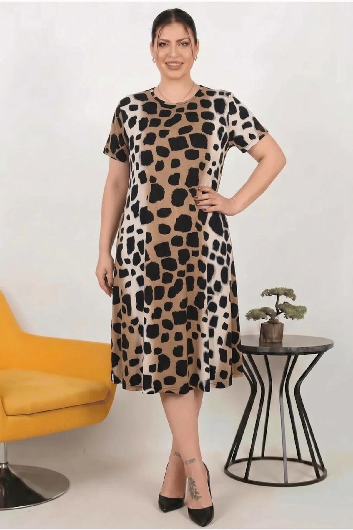 Plus - Size Printed Dress, Multicolor