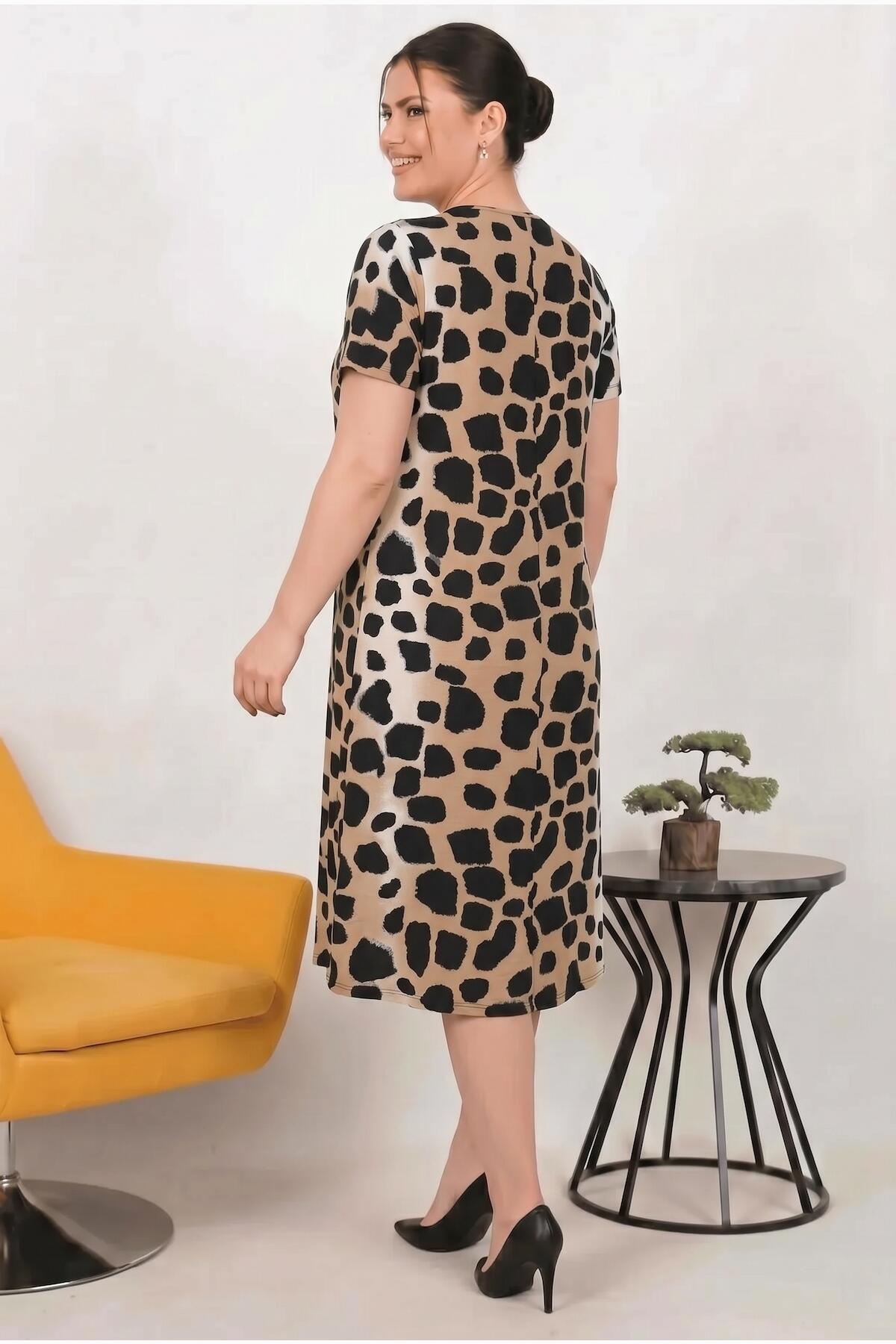 Plus - Size Printed Dress, Multicolor