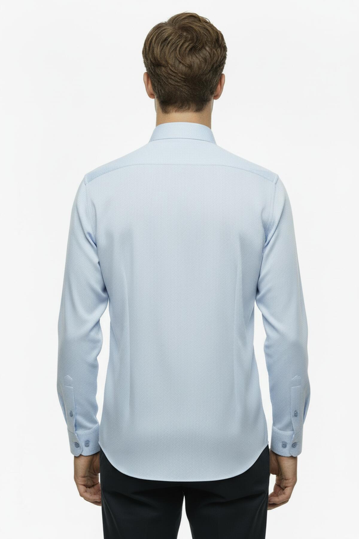 Men's Slim - Fit Striped Shirt — Ice Blue