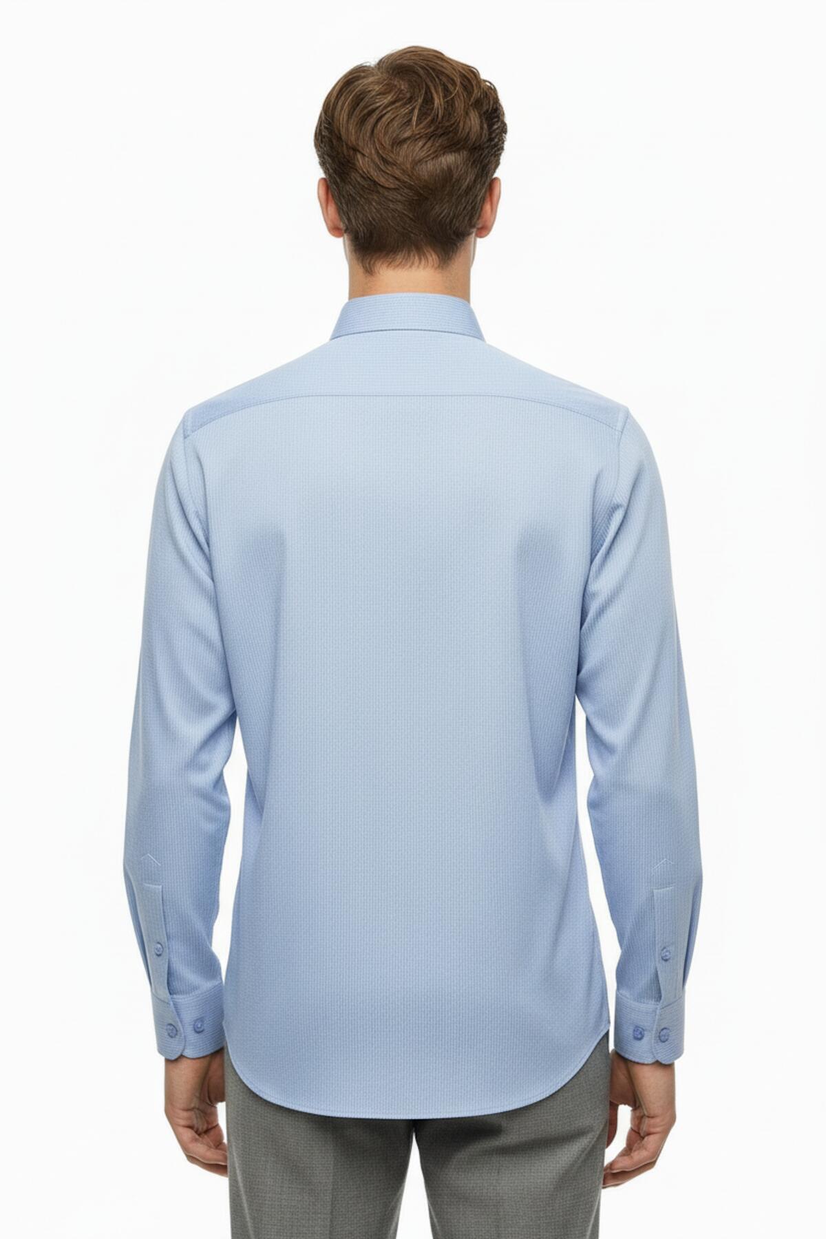 Men's Slim - Fit Striped Shirt — Blue