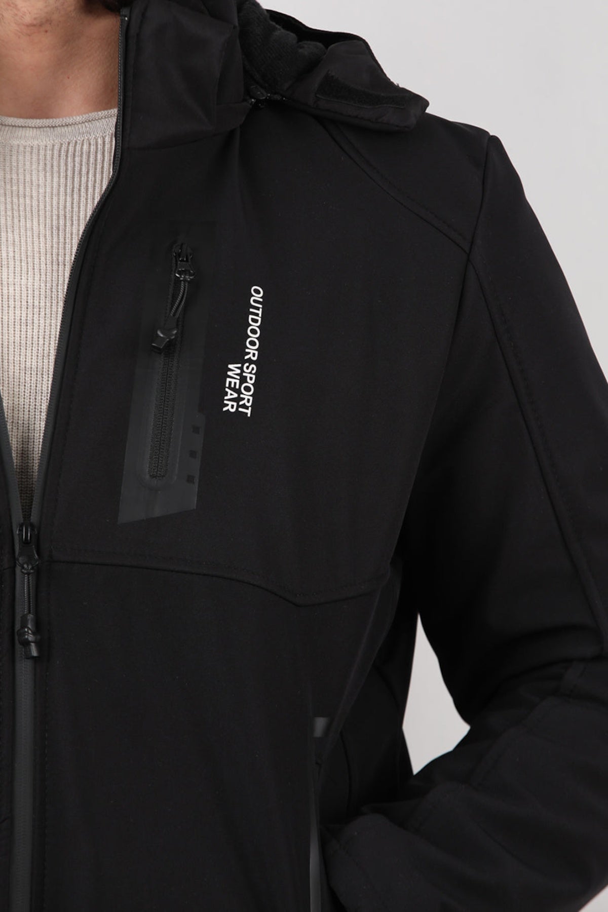 Men's Hooded Jacket — Black