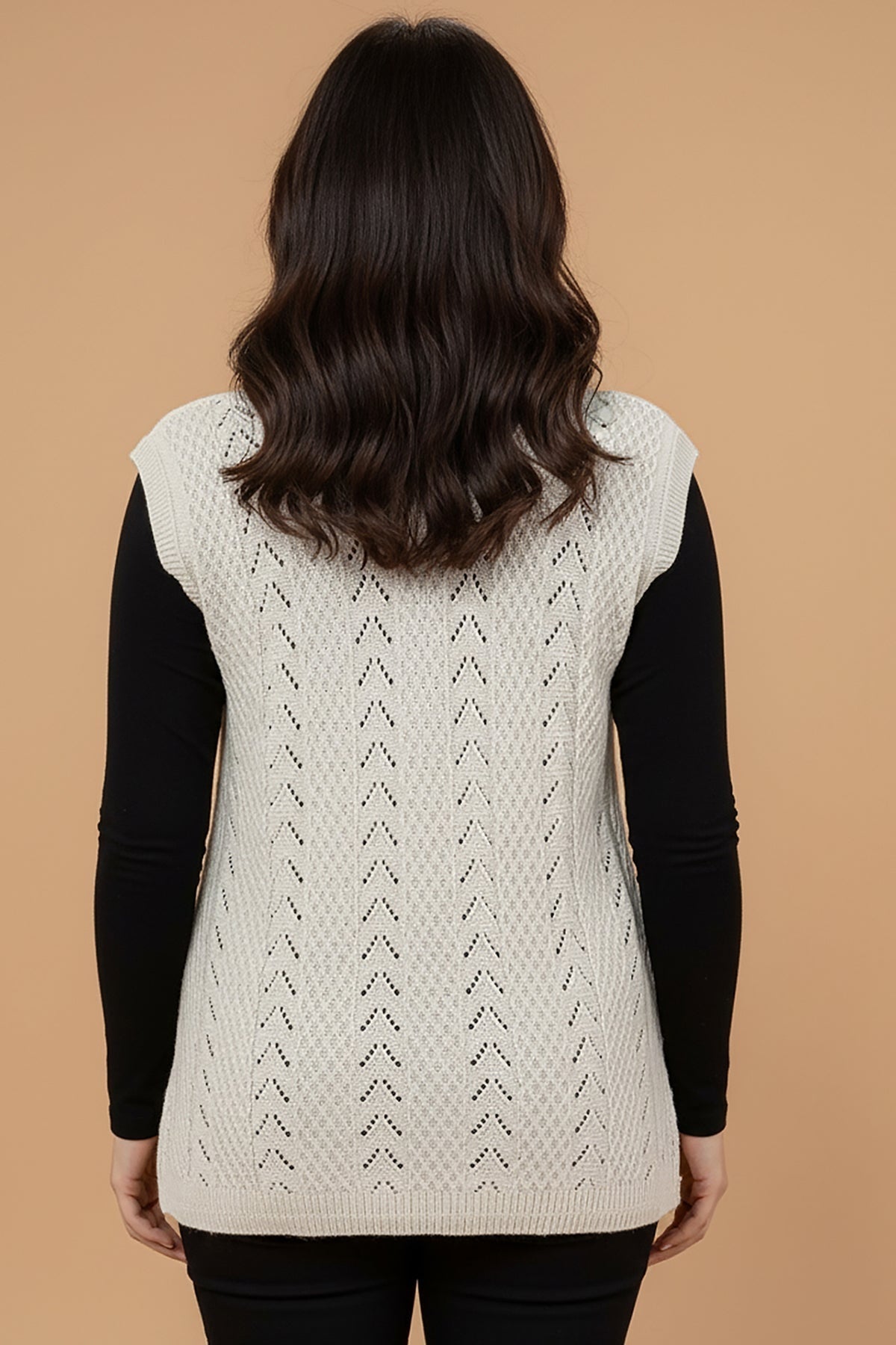 Plus - Size Knit Vest — Stone