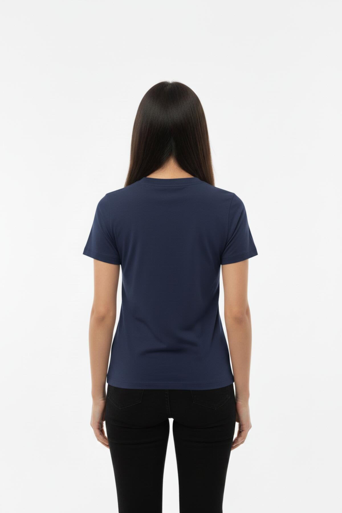 Crew‑Neck Body T‑Shirt — Navy