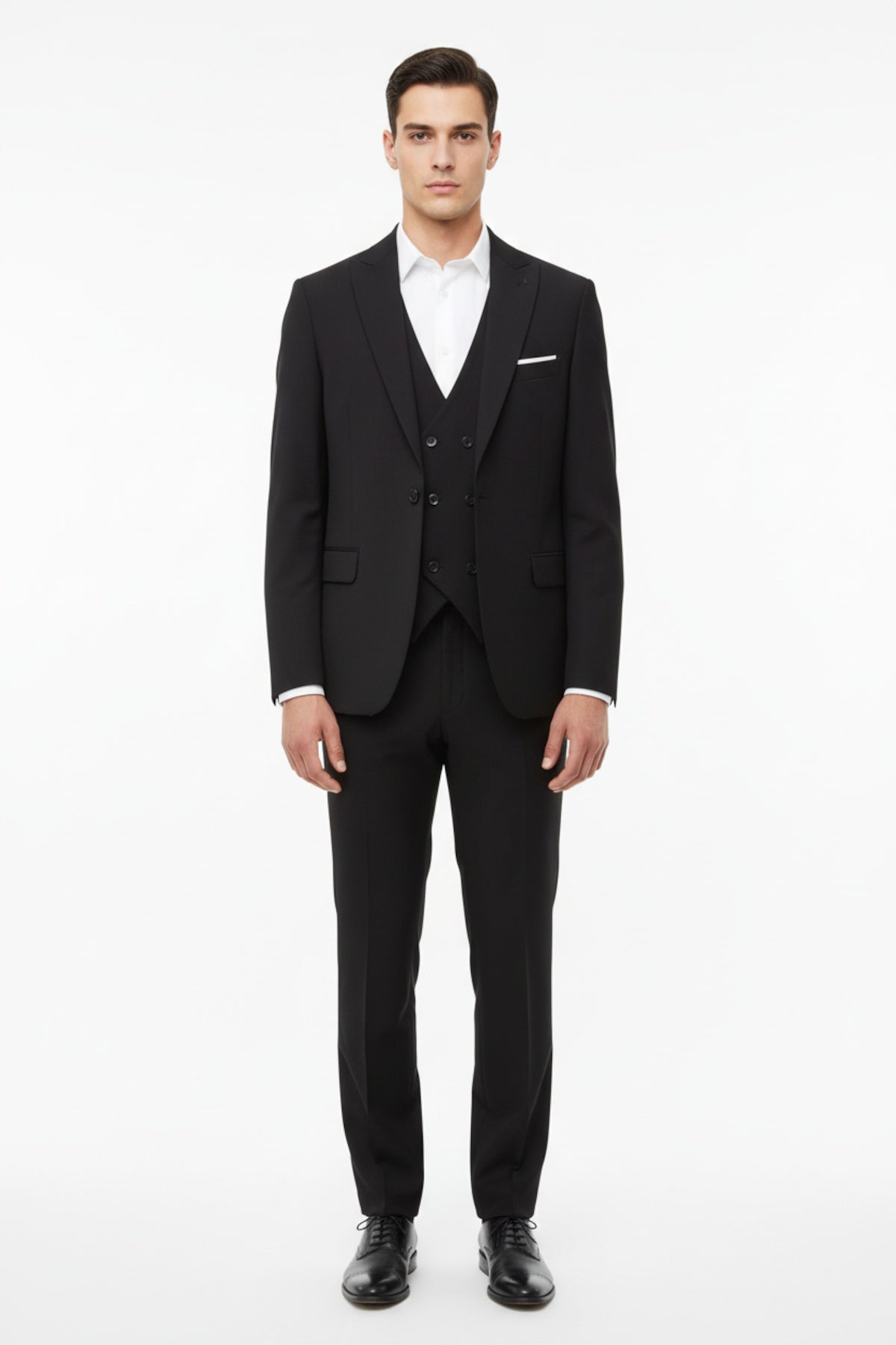 Double 3 - Piece Suit — Black