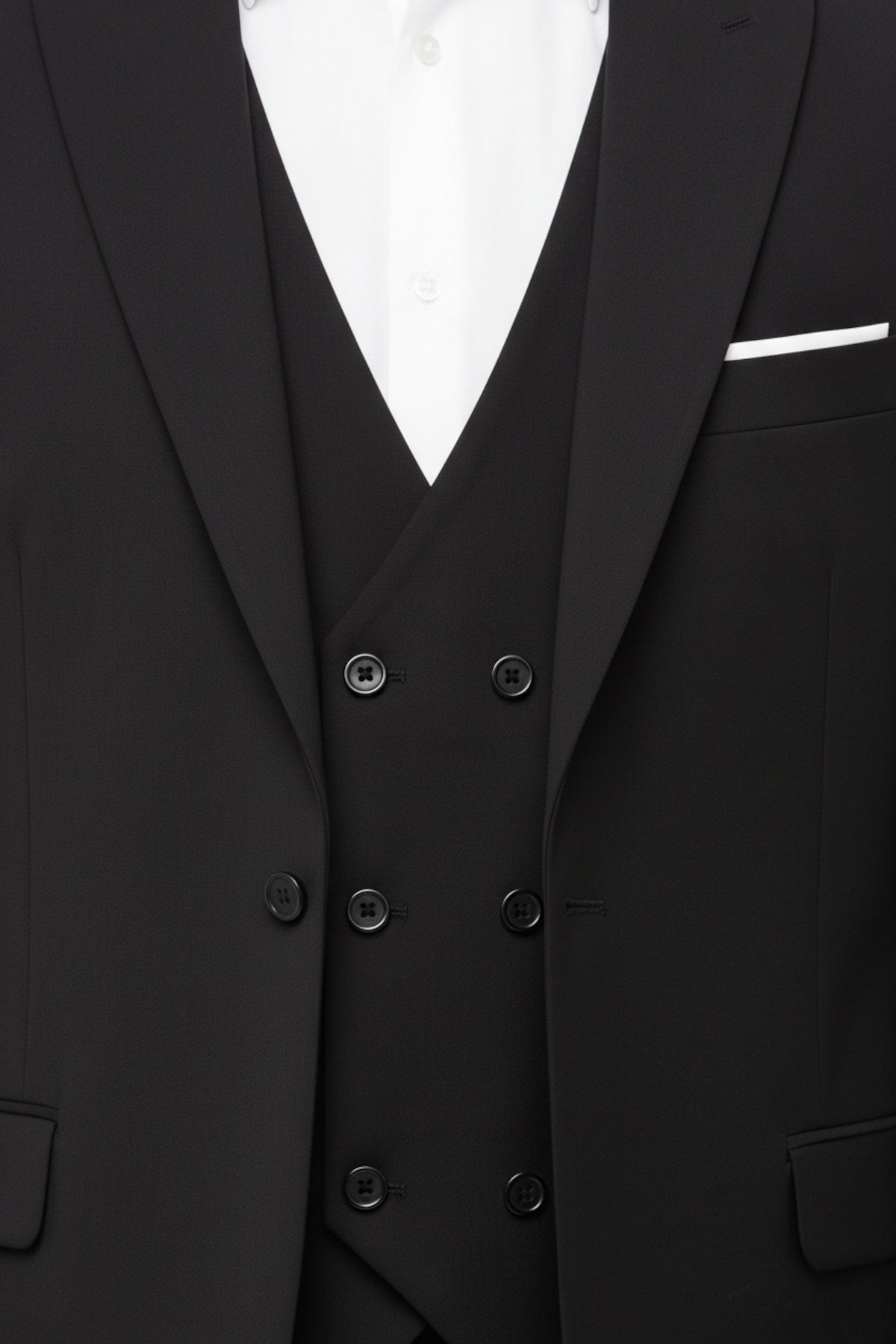Double 3 - Piece Suit — Black