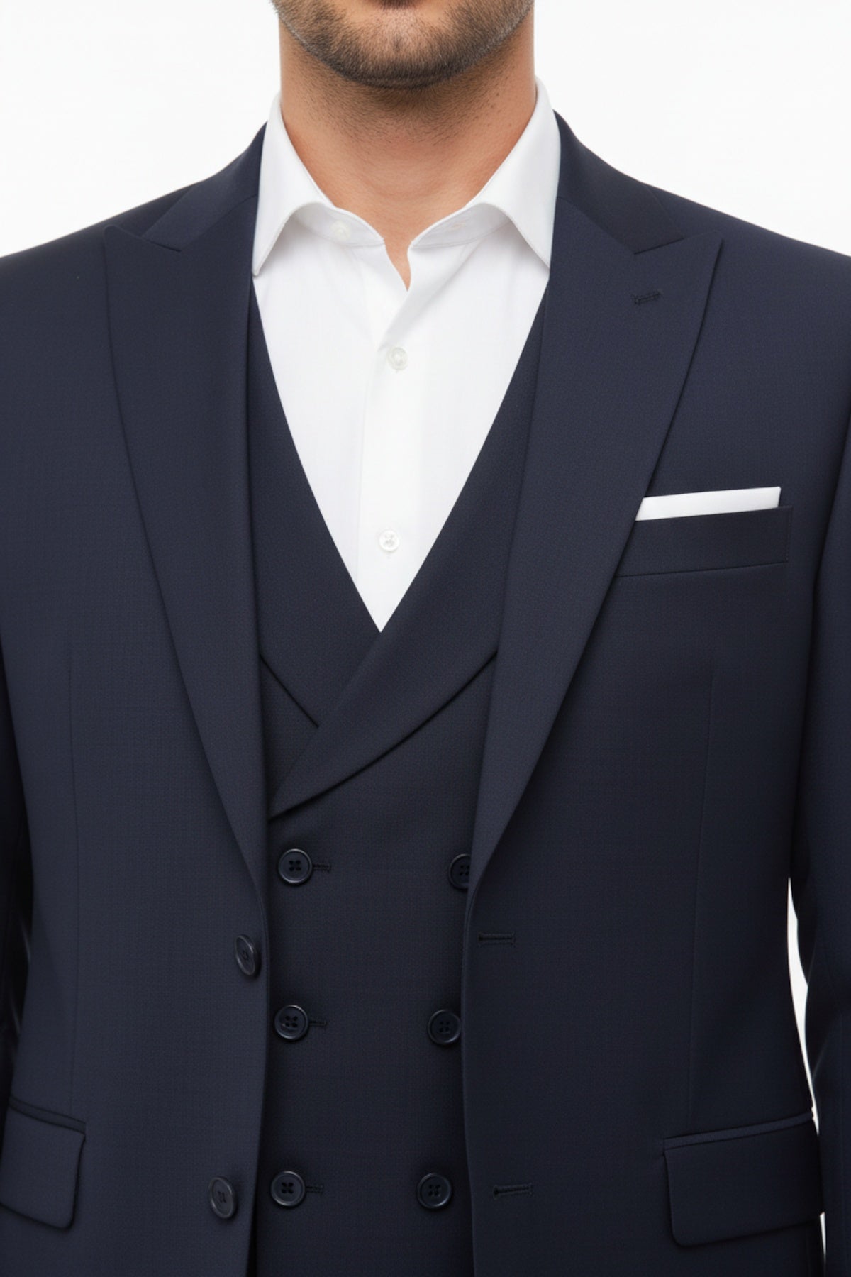 Double 3 - Piece Suit — Navy