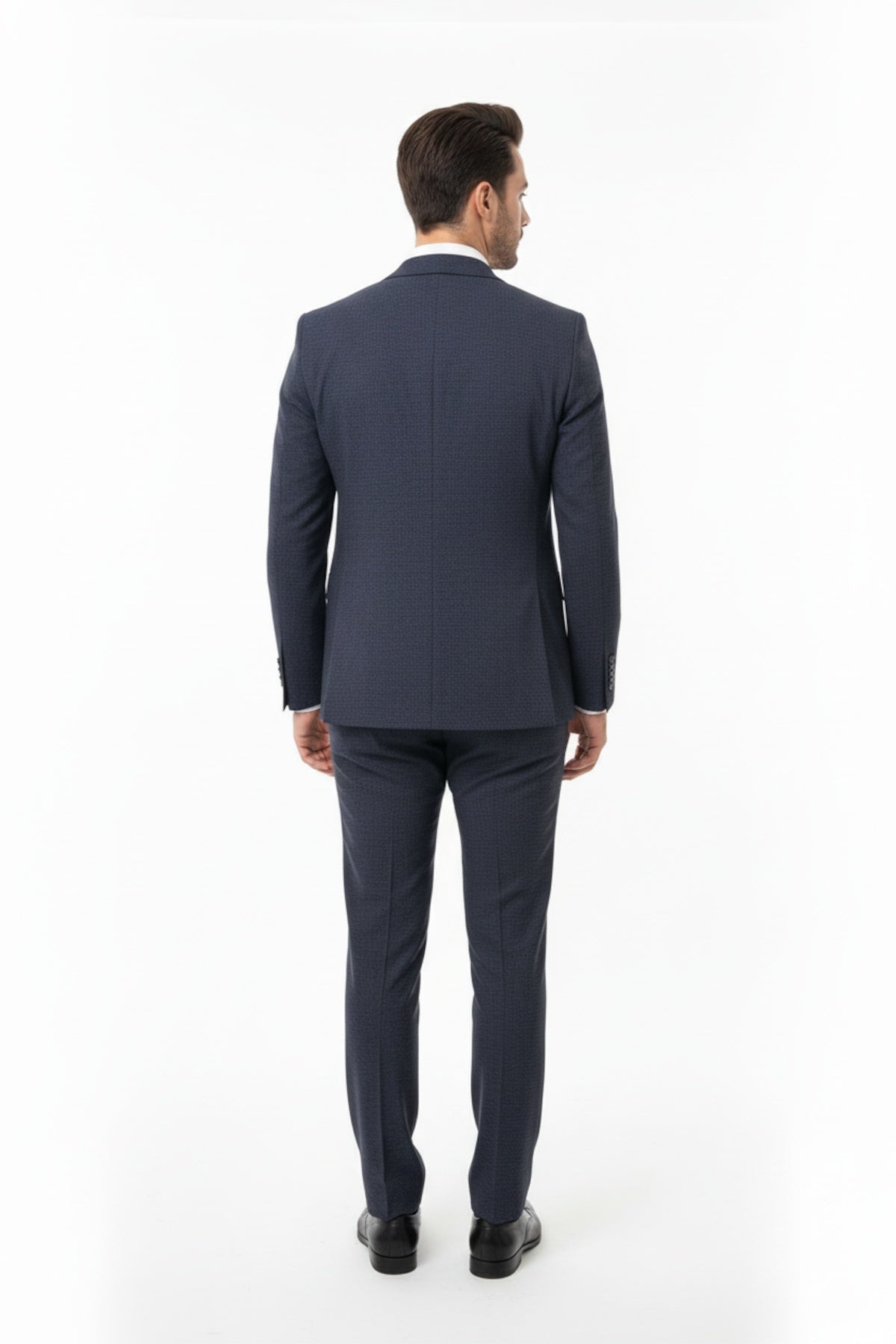 Zegna Flecked 3 - Piece Suit — Navy