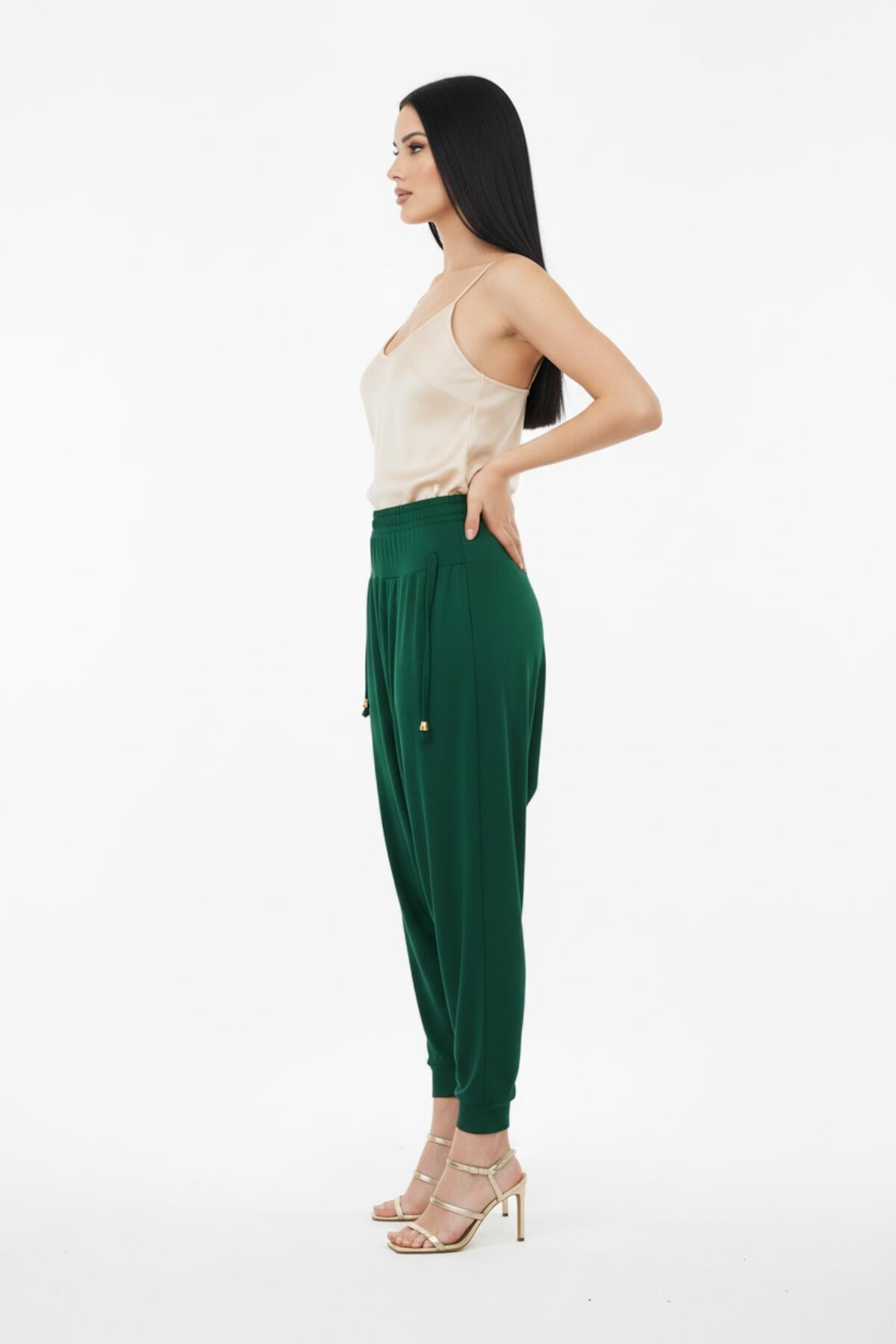 Plus - Size Sandy Trousers — Green