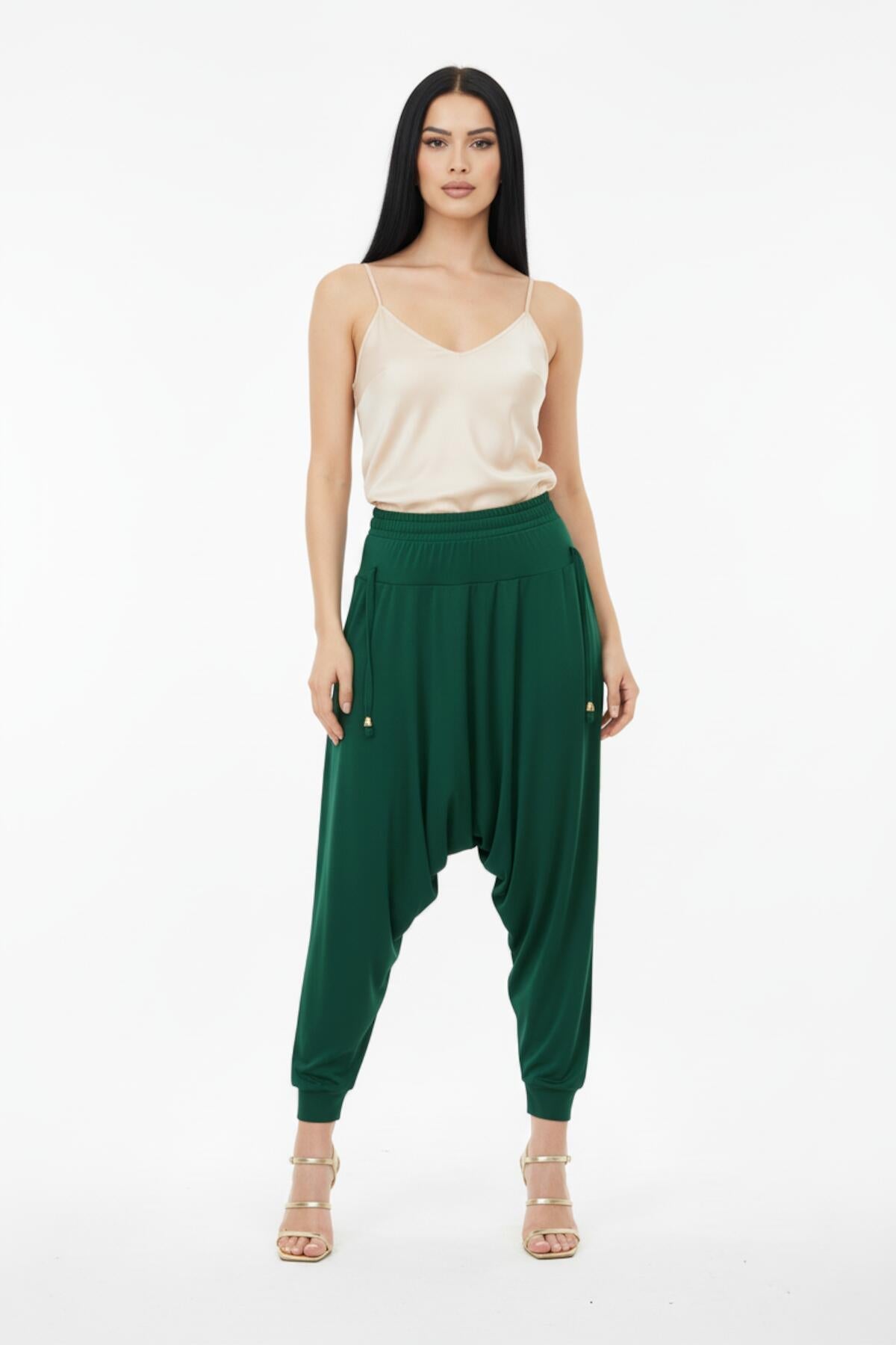 Plus - Size Sandy Trousers — Green