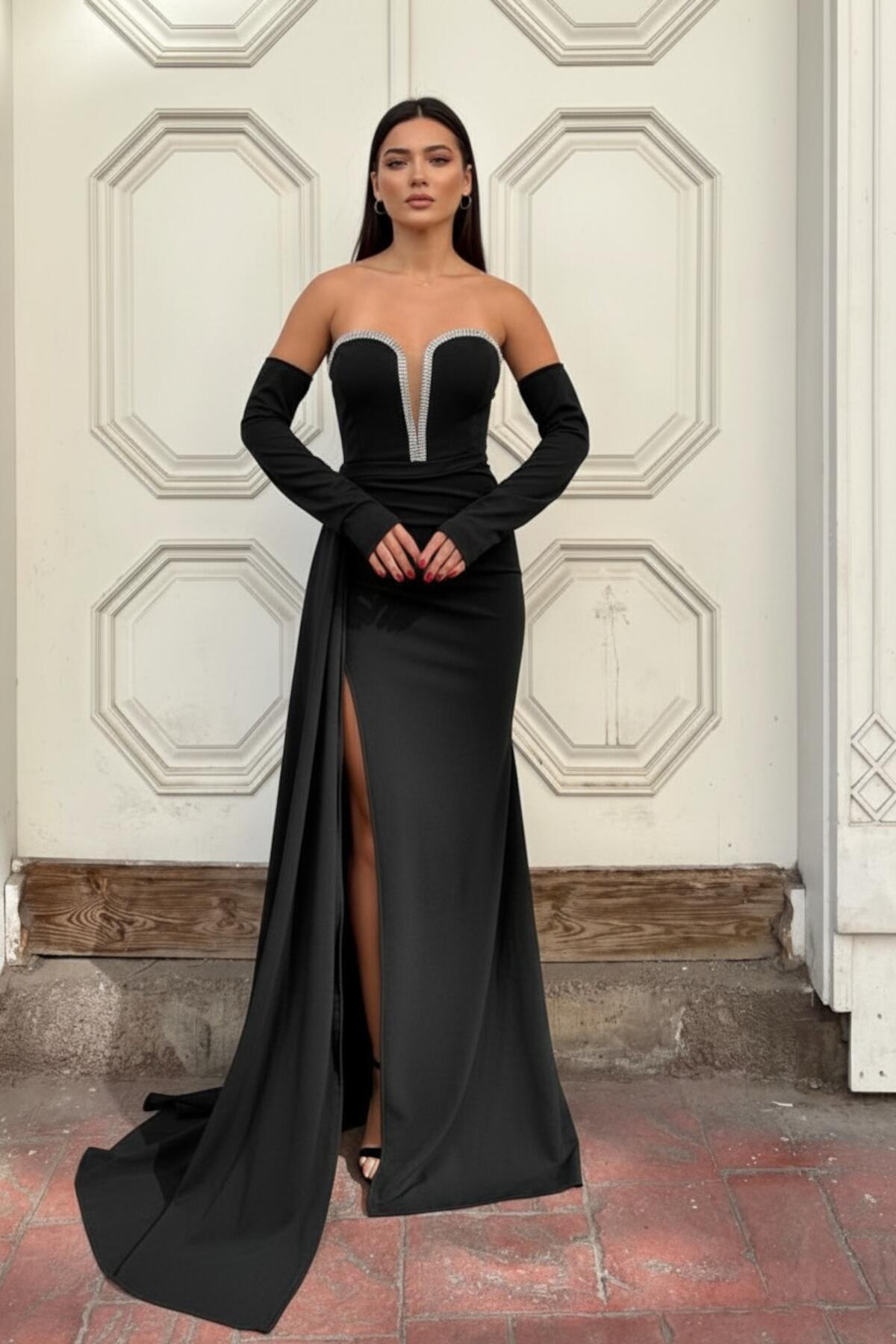 Black Crepe Gown