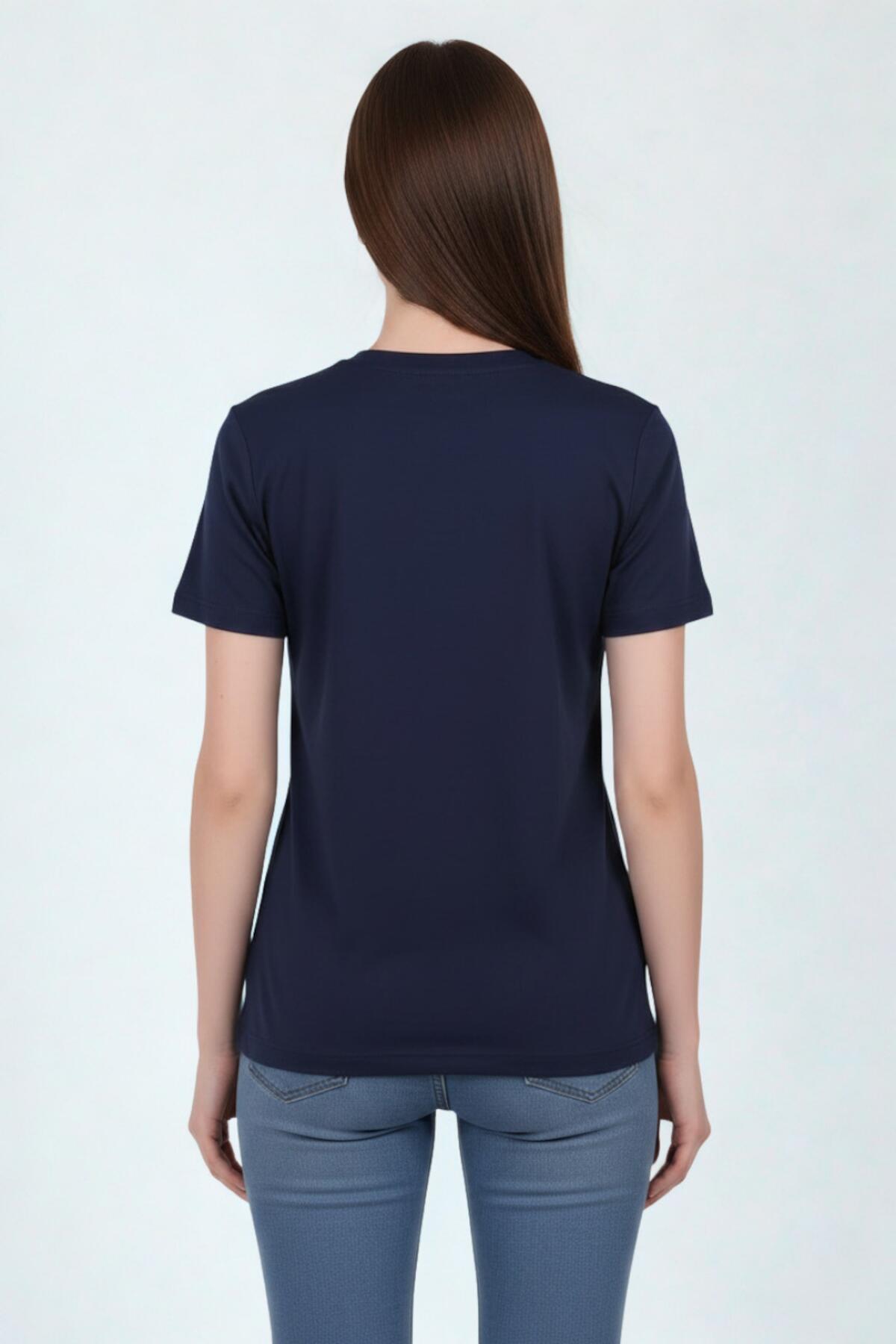Navy Embroidered Pocket T - Shirt