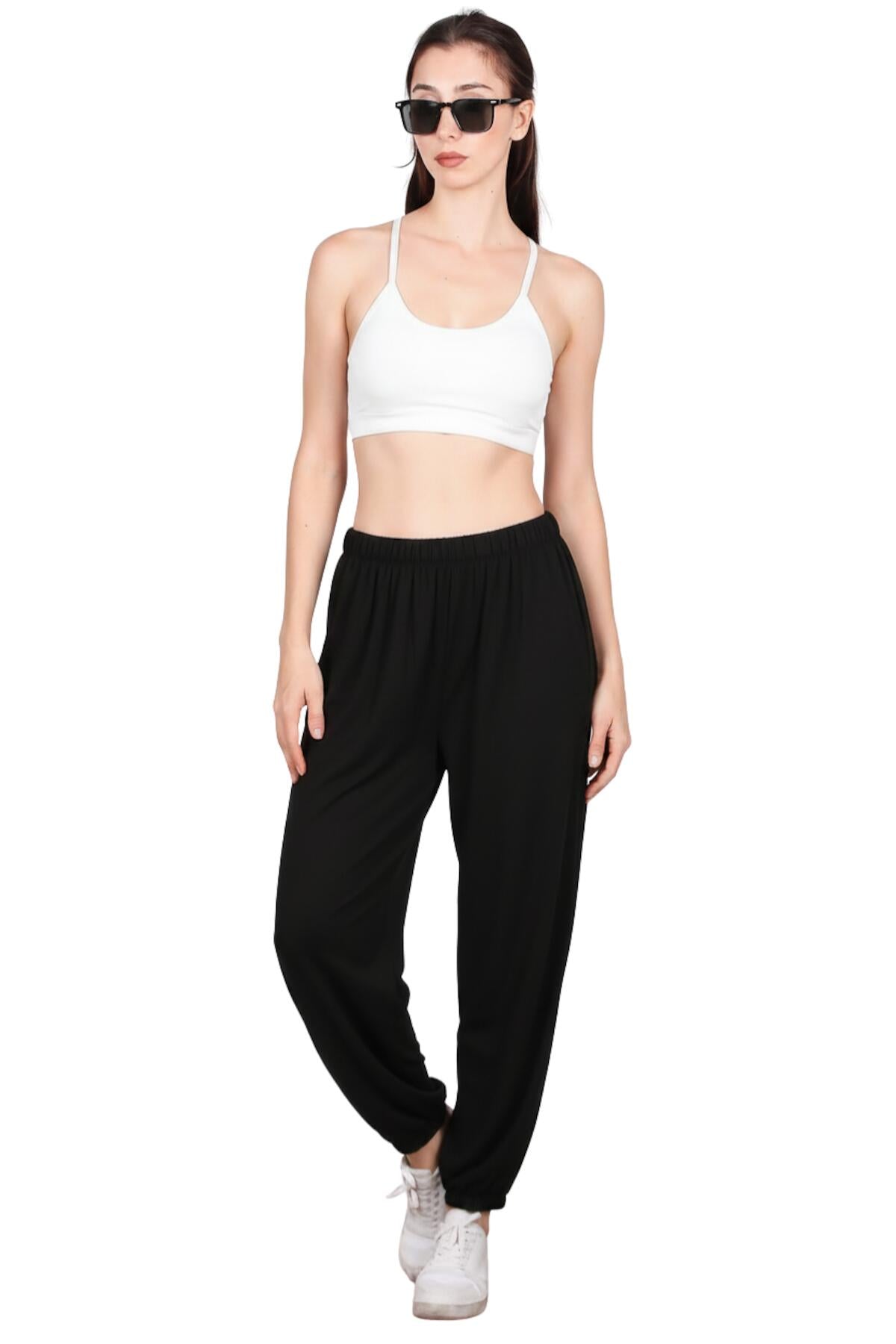 Side - Tie Shalvar Trousers — Black
