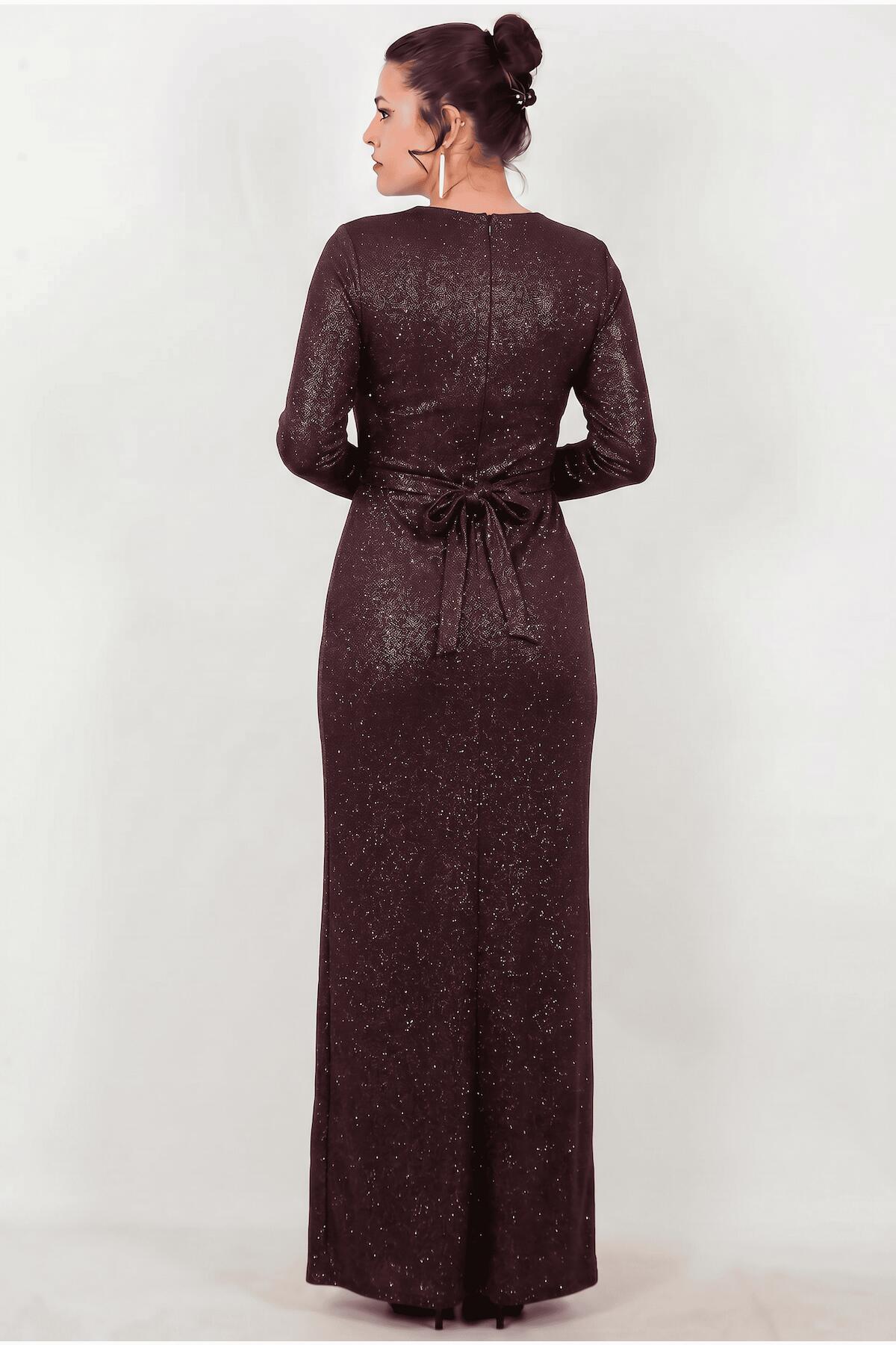 Embroidered Tulle Dress — Purple