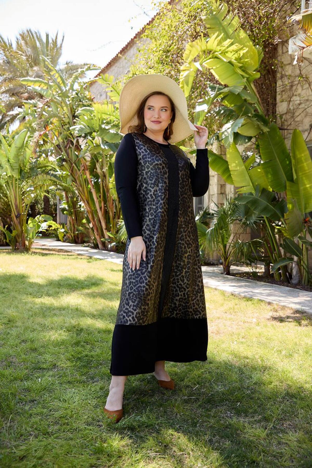 Plus - Size Leopard Print Dress