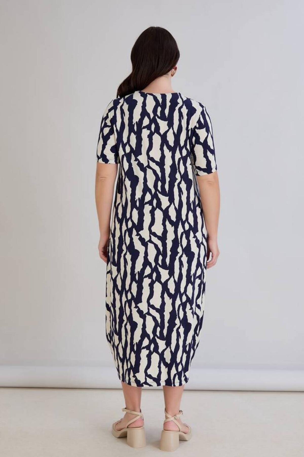 Plus - Size Printed Jersey Dress — Multicolor