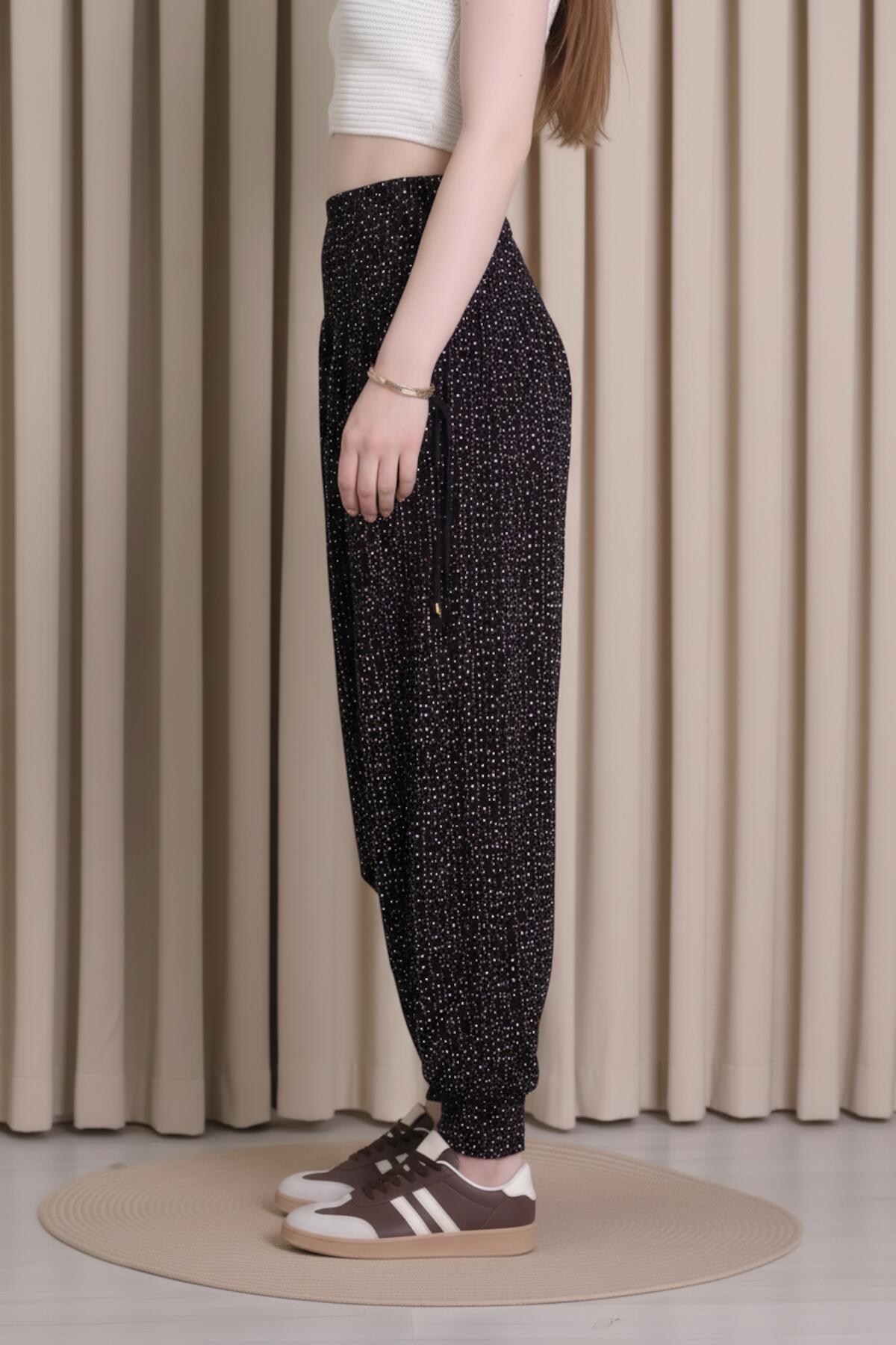Pigment Beaded Harem Trousers, Multicolor